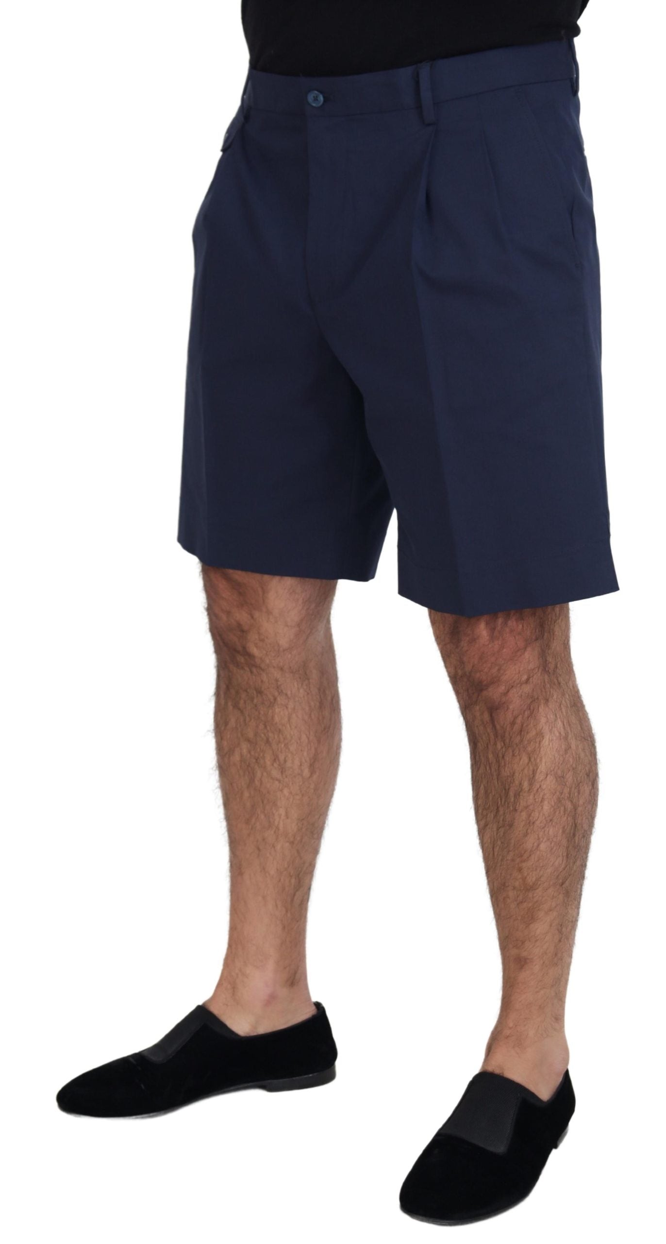 Dolce & Gabbana Blue Chinos Cotton Stretch Casual Shorts | Regal Royce