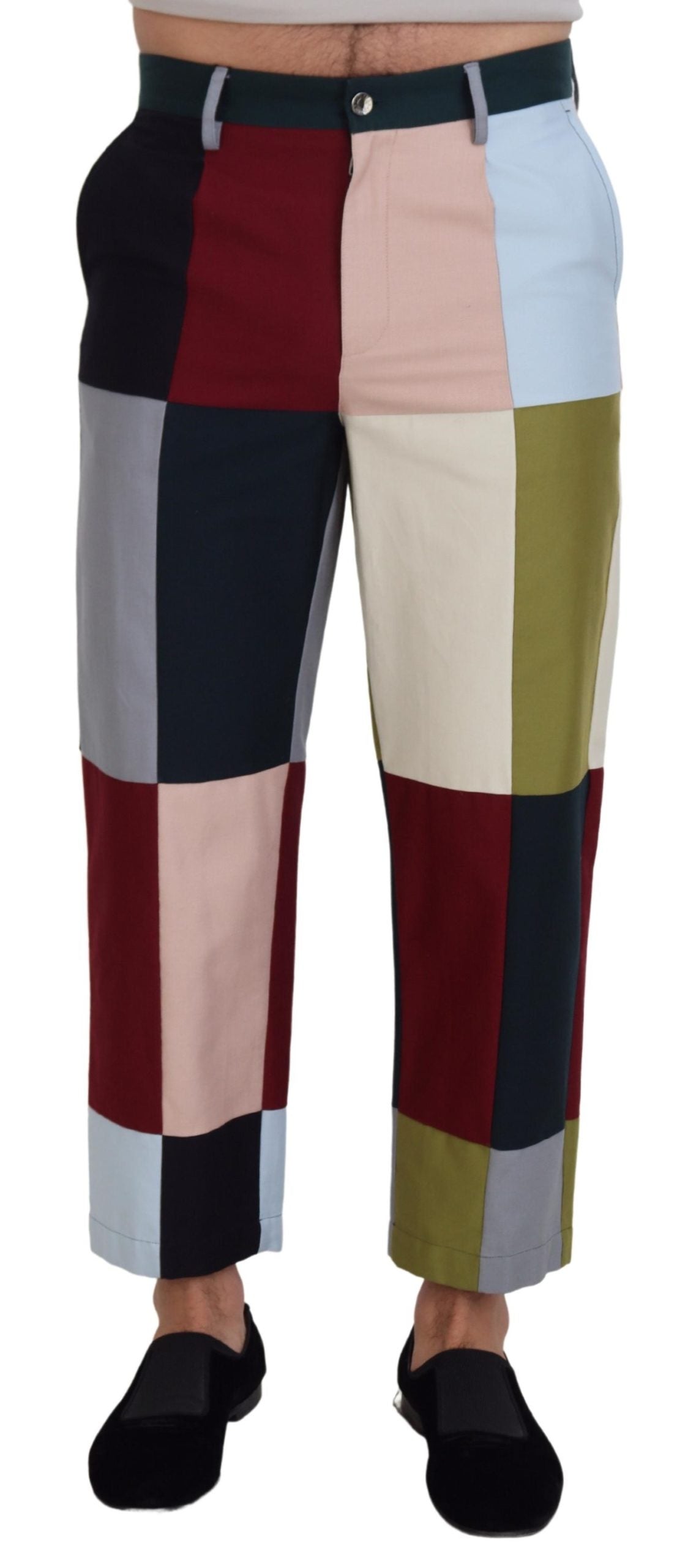 Dolce & Gabbana Multicolor Cotton Patchwork Pants | Regal Royce