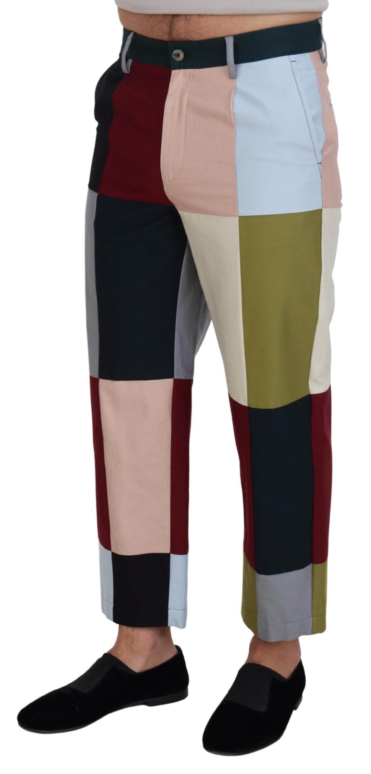 Dolce & Gabbana Multicolor Cotton Patchwork Pants | Regal Royce