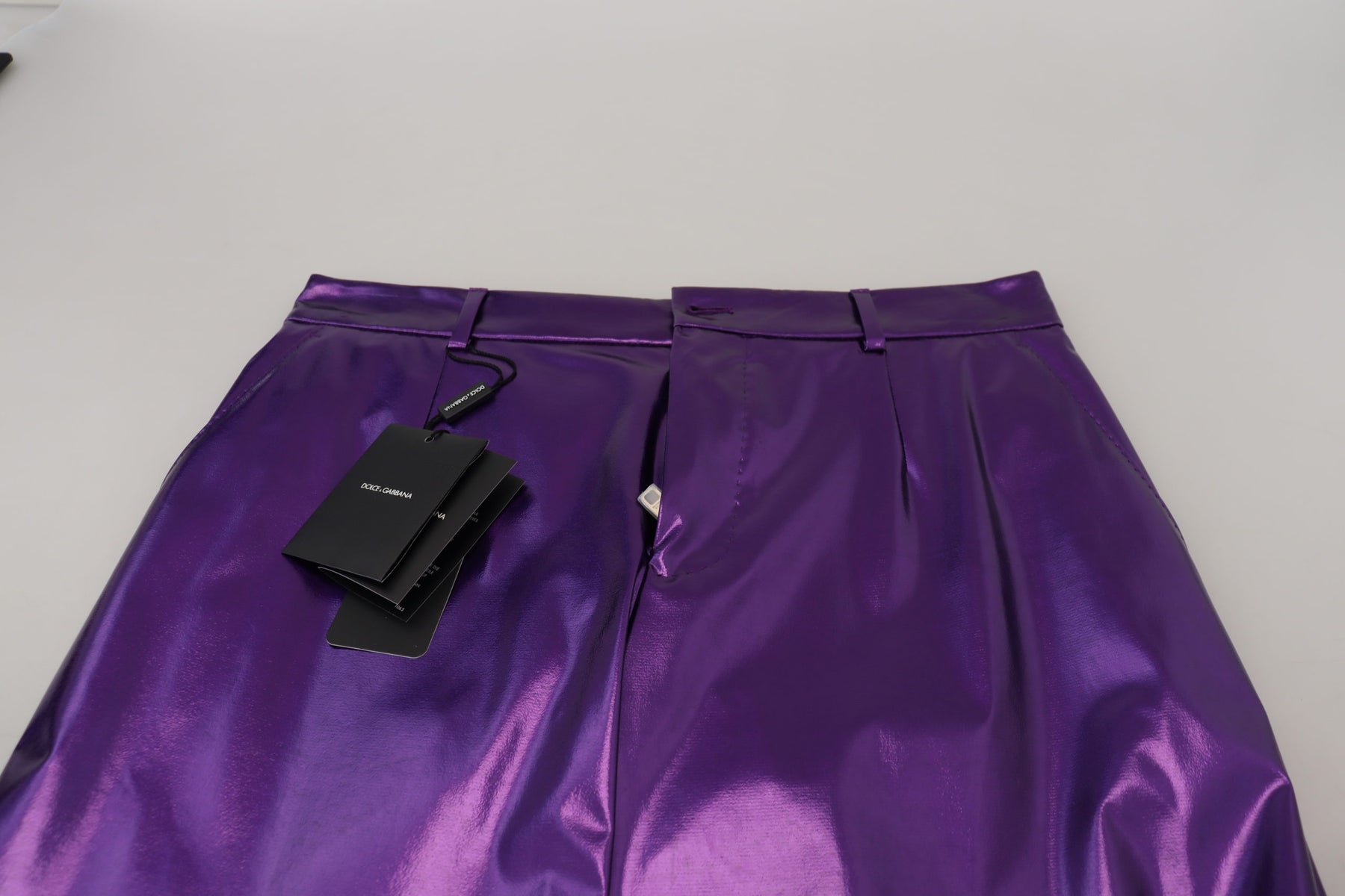 Dolce & Gabbana Purple Shining Men Casual Pants | Regal Royce