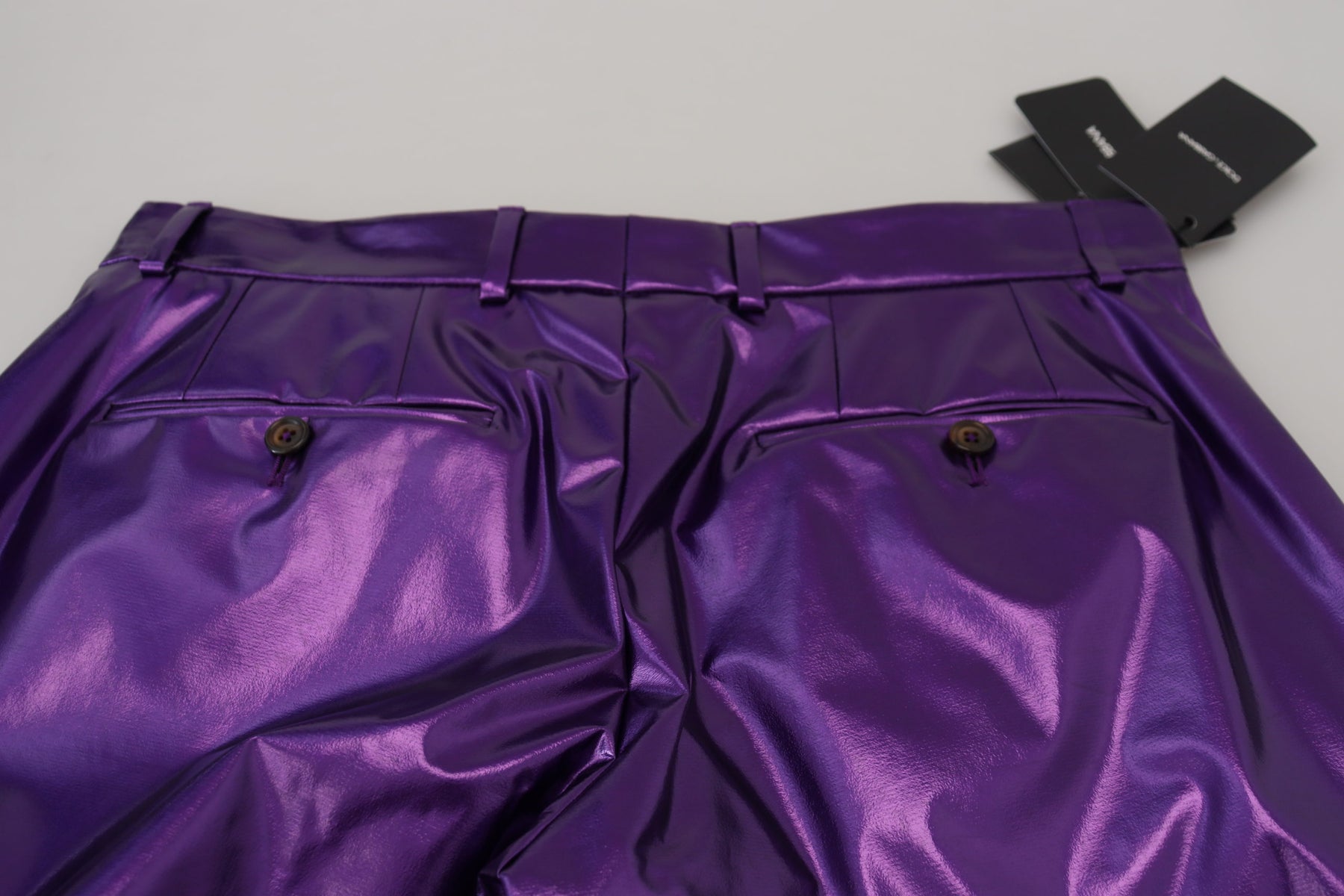 Dolce & Gabbana Purple Shining Men Casual Pants | Regal Royce