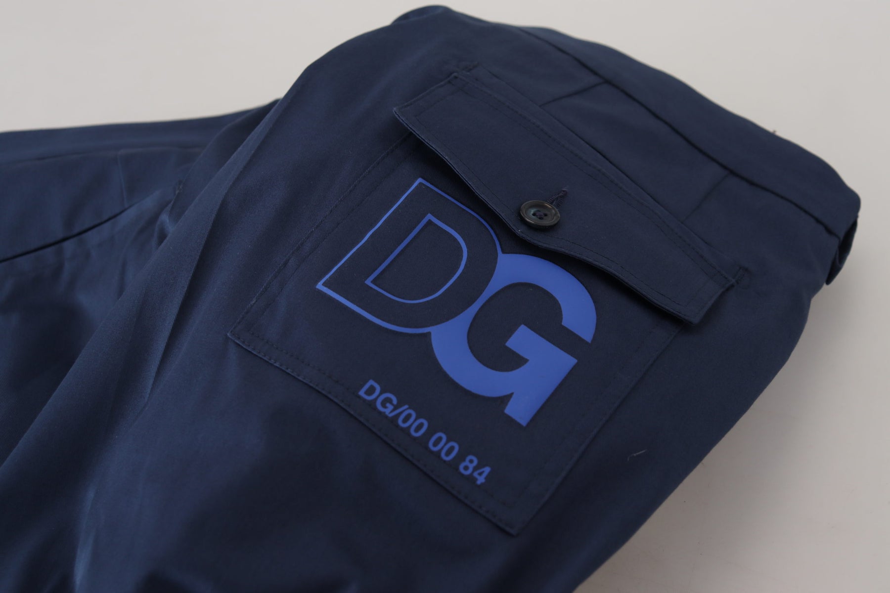 Dolce & Gabbana Blue Cotton Men Cropped Pants | Regal Royce