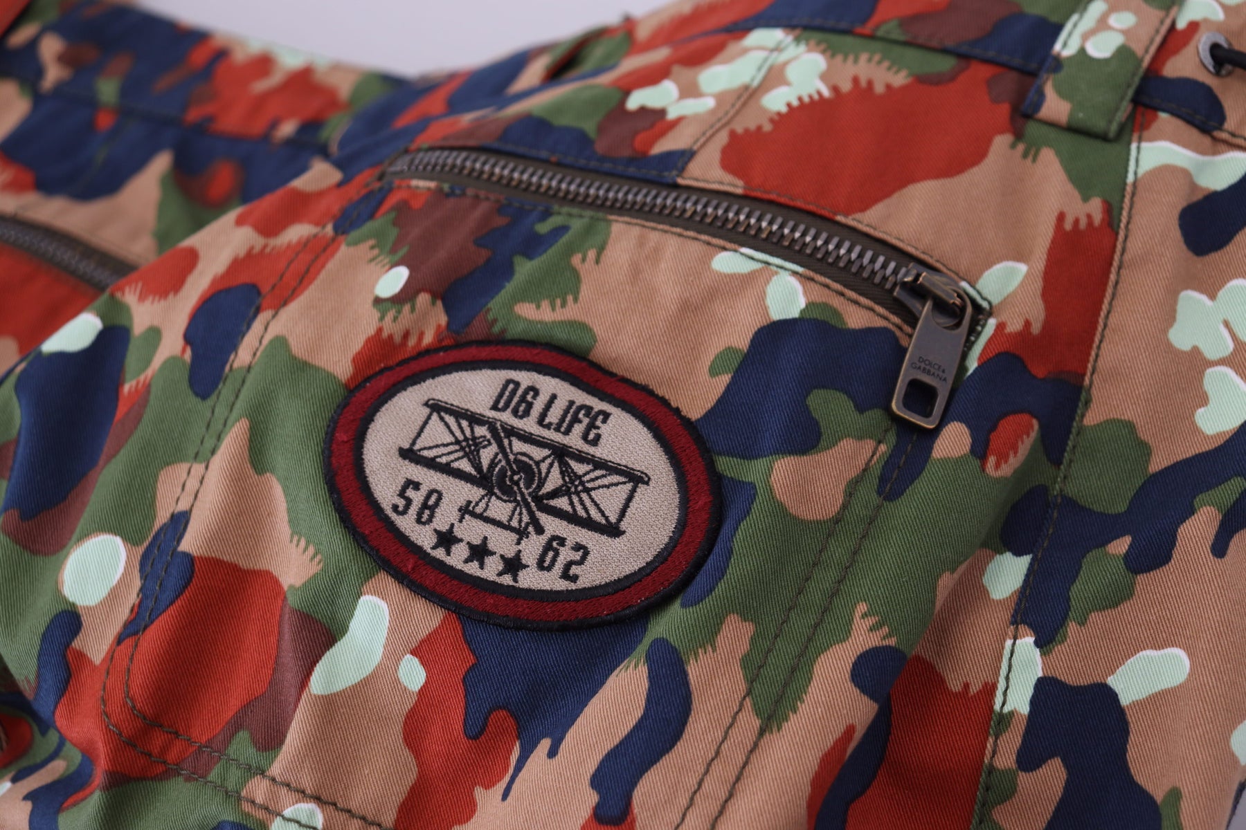 Dolce & Gabbana Multicolor Cotton Camouflaged Cargo Shorts | Regal Royce