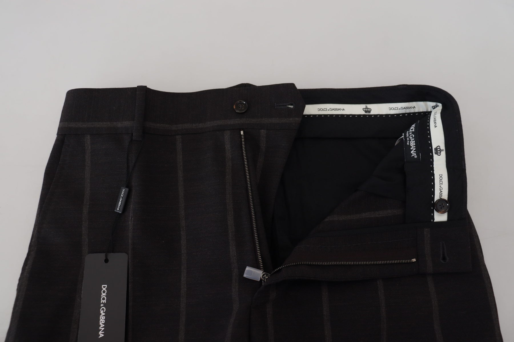 Dolce & Gabbana Black Wool Chino Formal Men Pants | Regal Royce
