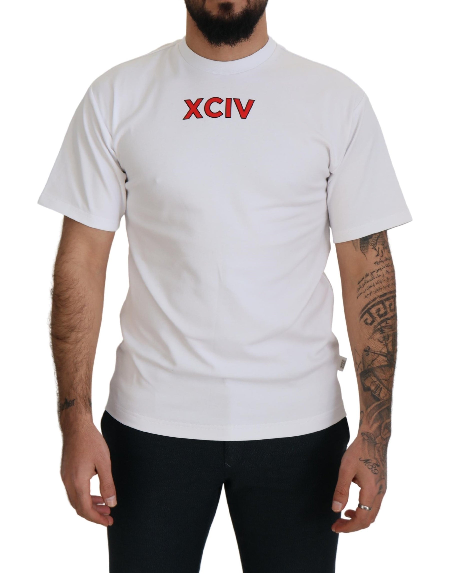 GCDS White Logo Print Cotton Short Sleeves T-shirt | Regal Royce