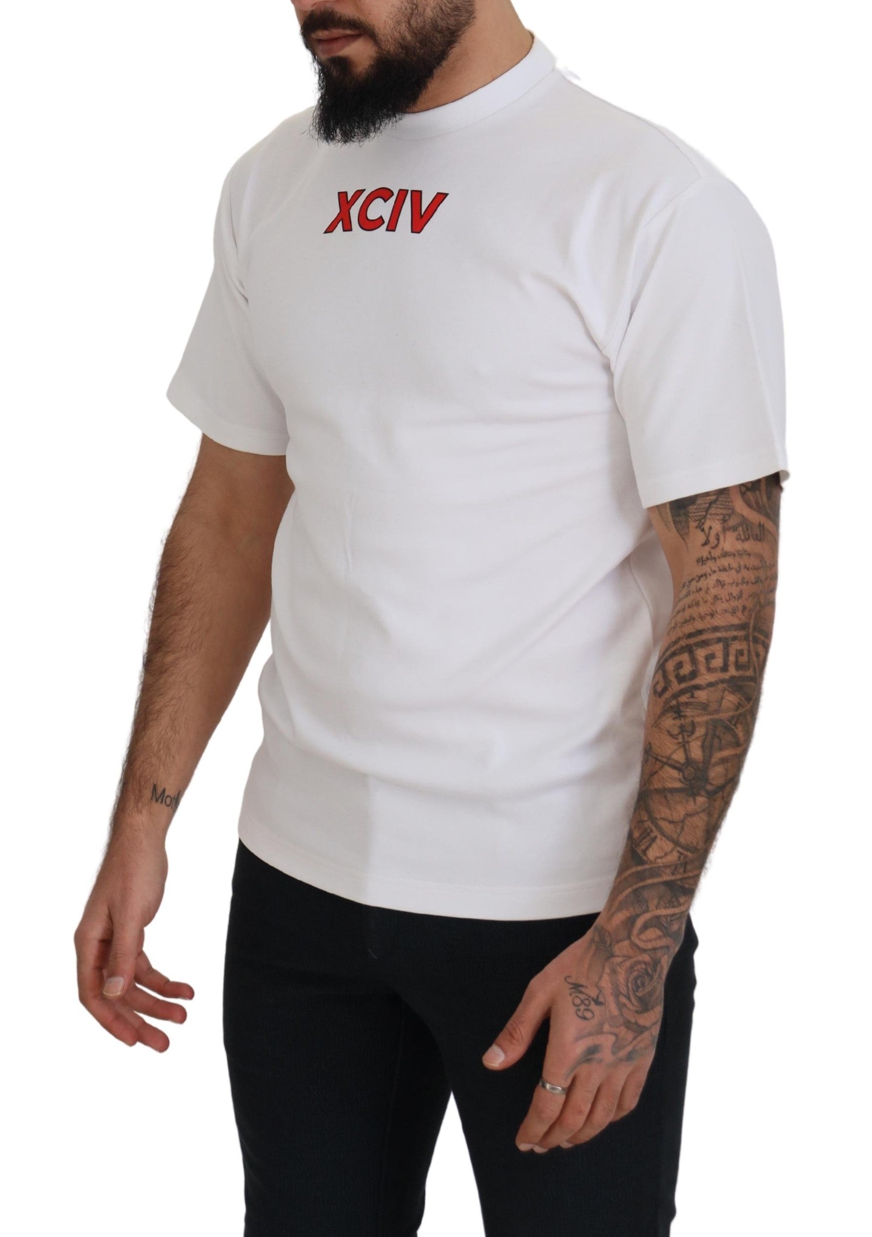 GCDS White Logo Print Cotton Short Sleeves T-shirt | Regal Royce