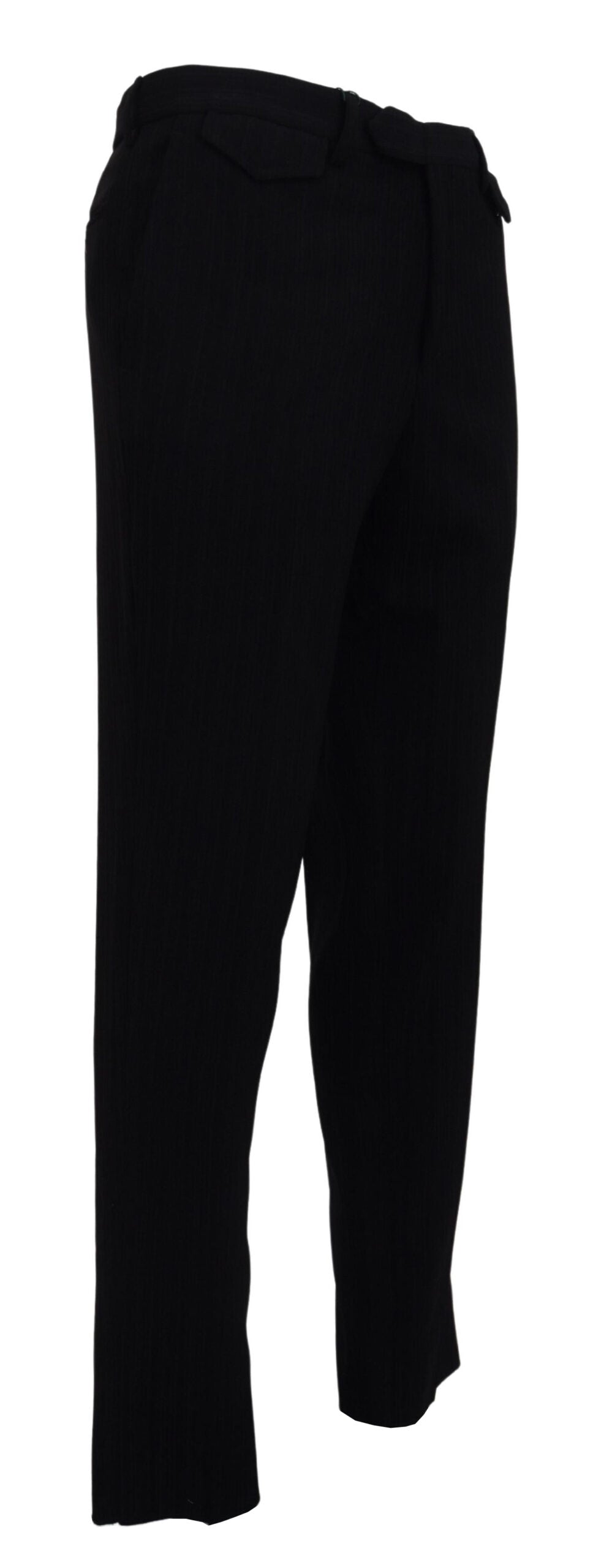 BENCIVENGA Black Cotton Straight Fit Men Formal Pants | Regal Royce