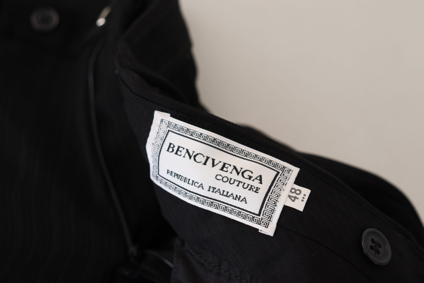 BENCIVENGA Black Cotton Straight Fit Men Formal Pants | Regal Royce