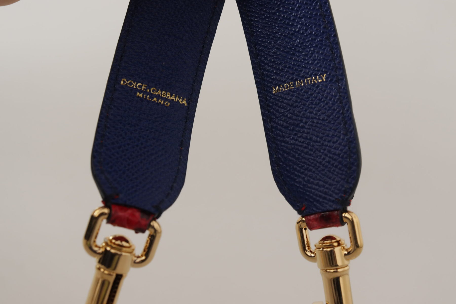 Dolce & Gabbana Red Exotic Leather Crystals Shoulder Strap | Regal Royce