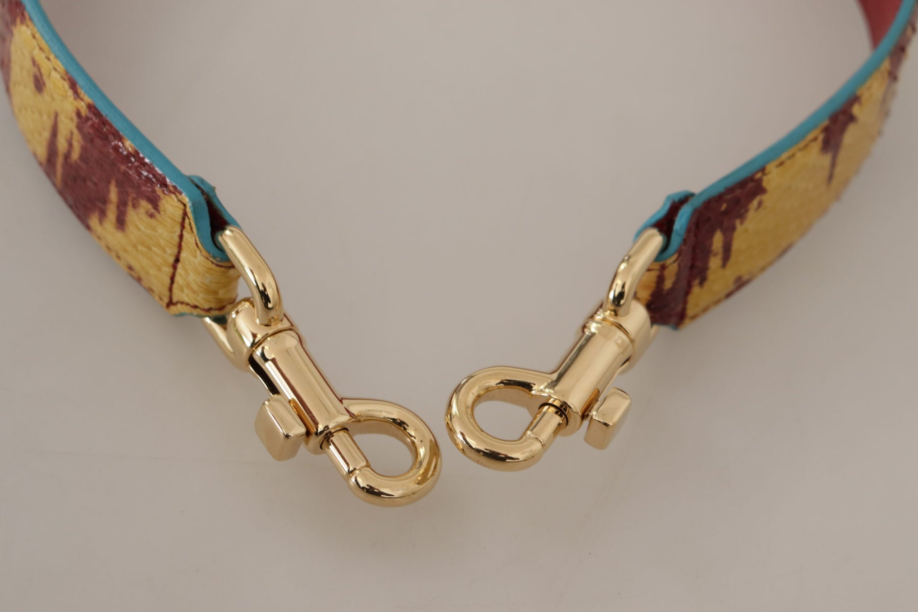 Dolce & Gabbana Yellow Red Leather Gold Tone Shoulder Strap | Regal Royce