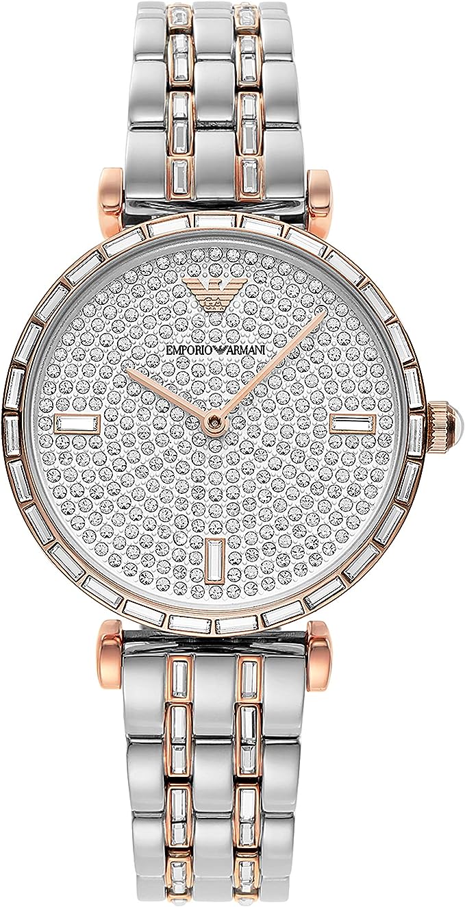 Emporio Armani Silver Steel Quartz Watch | Regal Royce