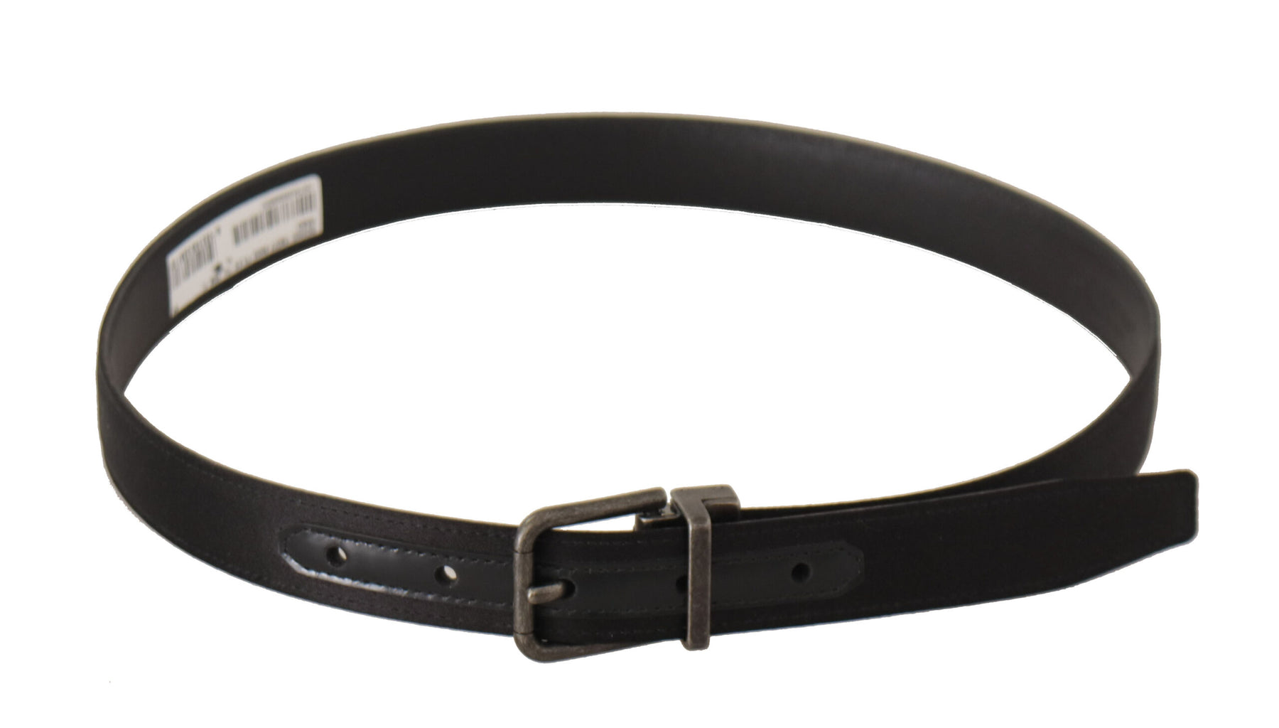 Dolce & Gabbana Black Calfskin Leather Vintage Metal Buckle Belt | Regal Royce