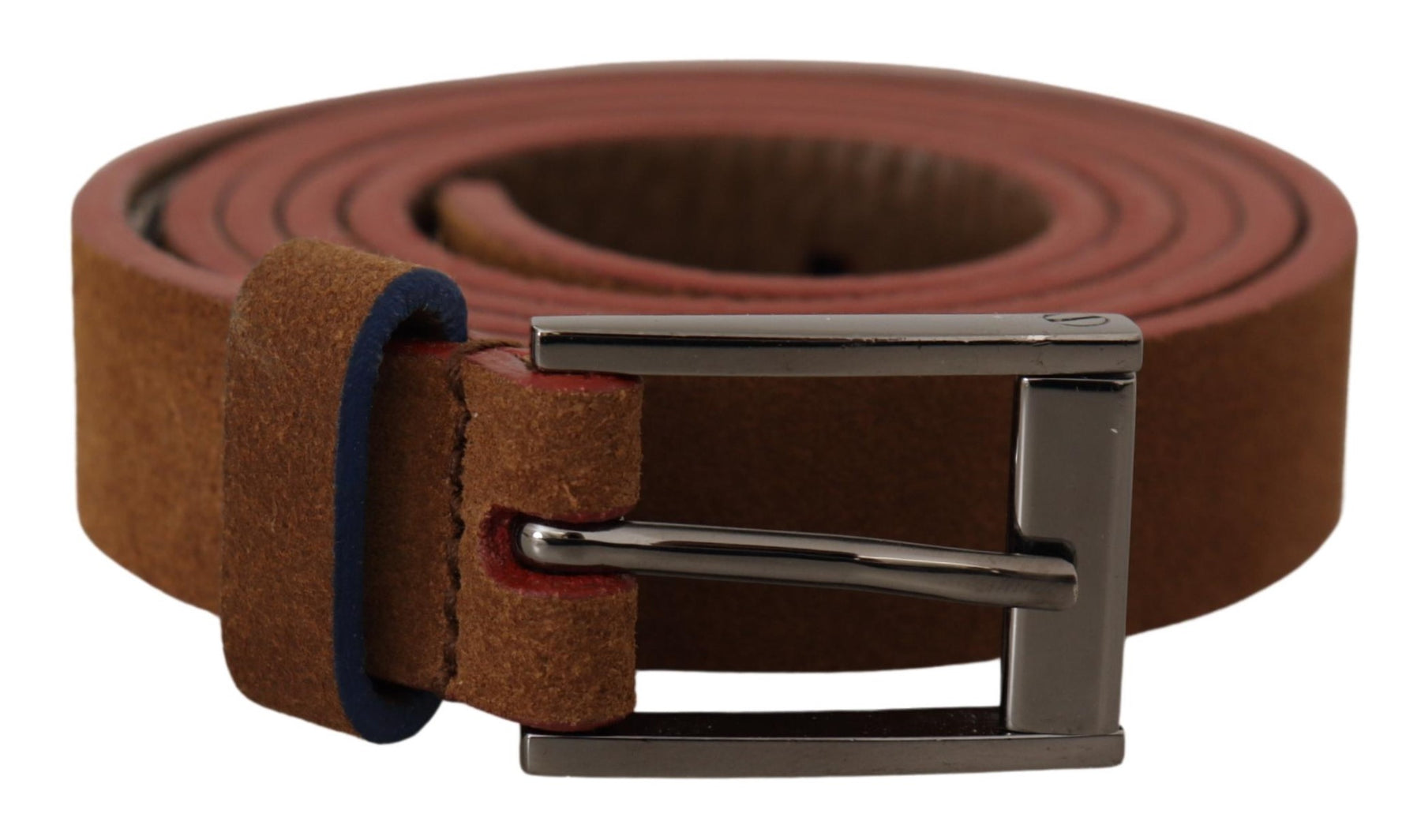 Dolce & Gabbana Brown Logo Engraved Metal Waist Buckle Belt | Regal Royce