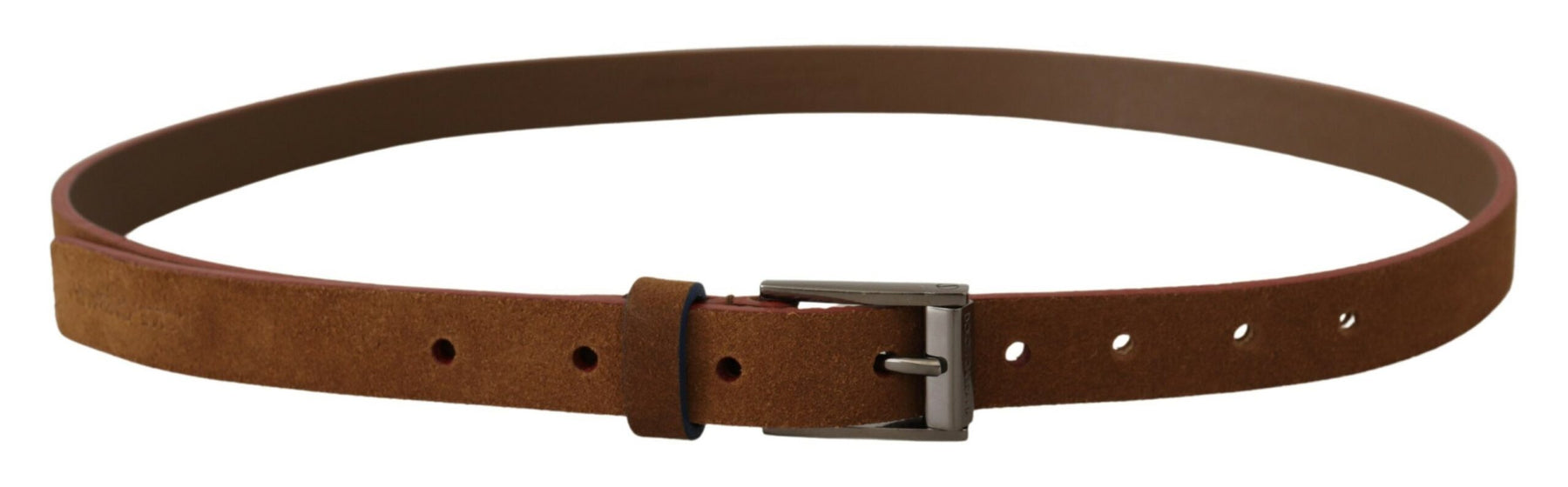 Dolce & Gabbana Brown Logo Engraved Metal Waist Buckle Belt | Regal Royce