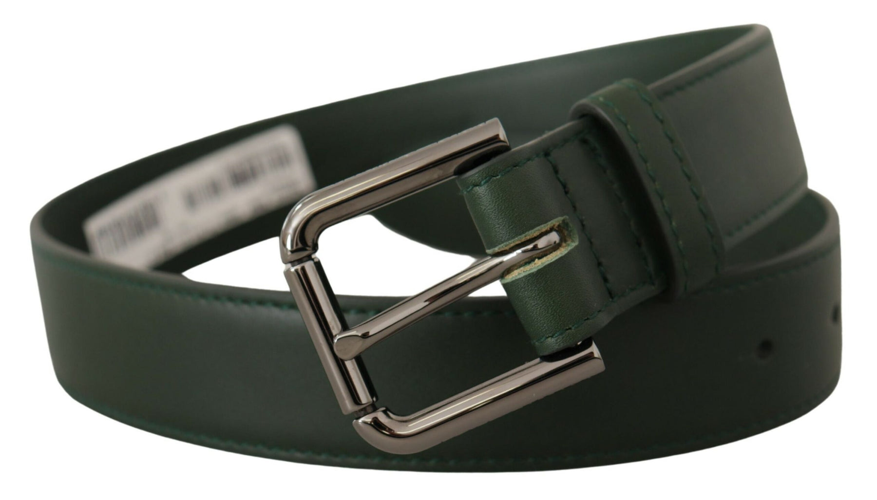 Dolce & Gabbana Army Green Leather Logo Metal Waist Buckle Belt | Regal Royce