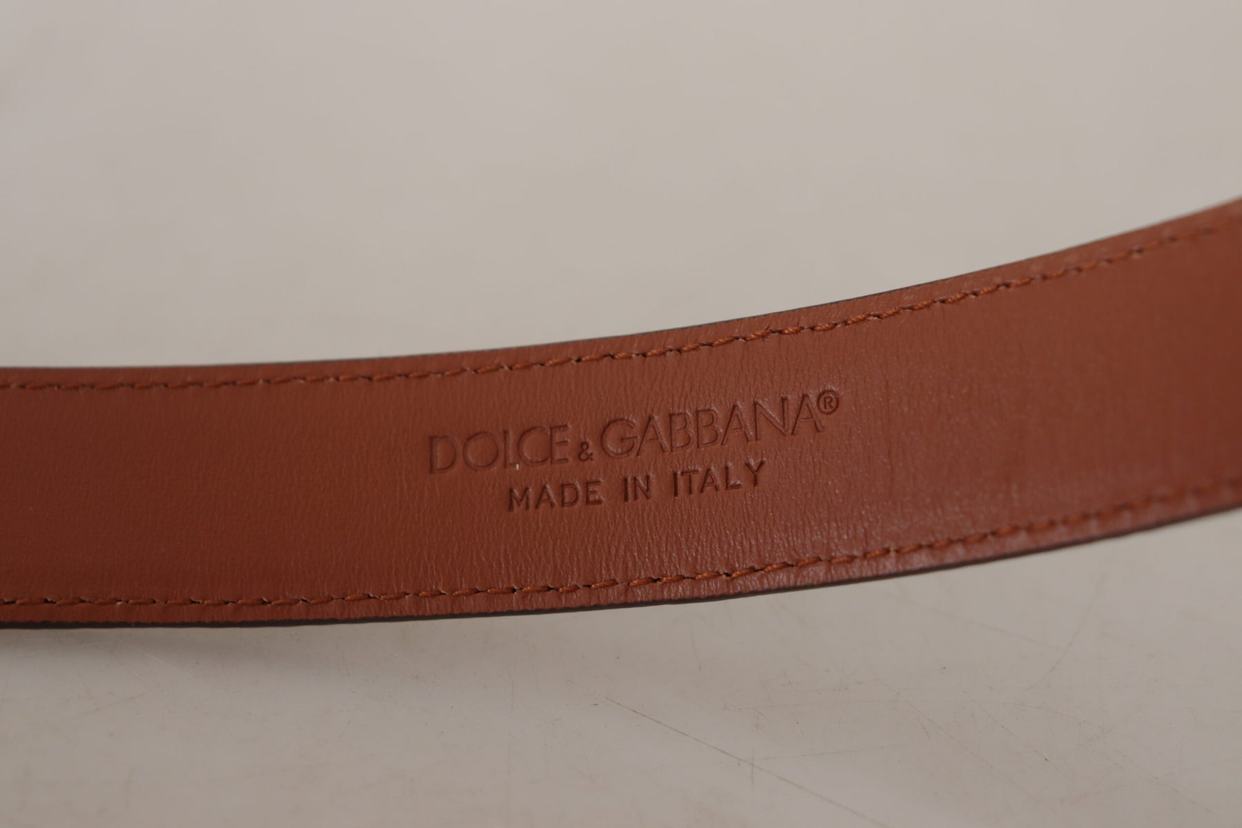 Dolce & Gabbana Brown Leopard Embossed Leather Buckle Belt | Regal Royce