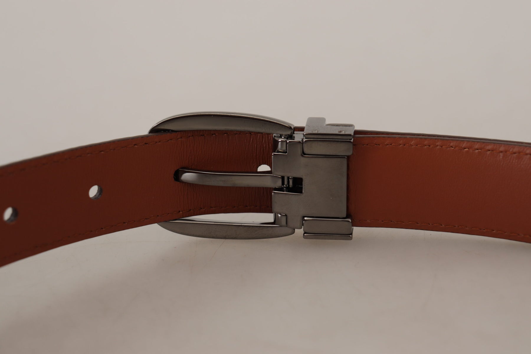 Dolce & Gabbana Brown Leopard Embossed Leather Buckle Belt | Regal Royce