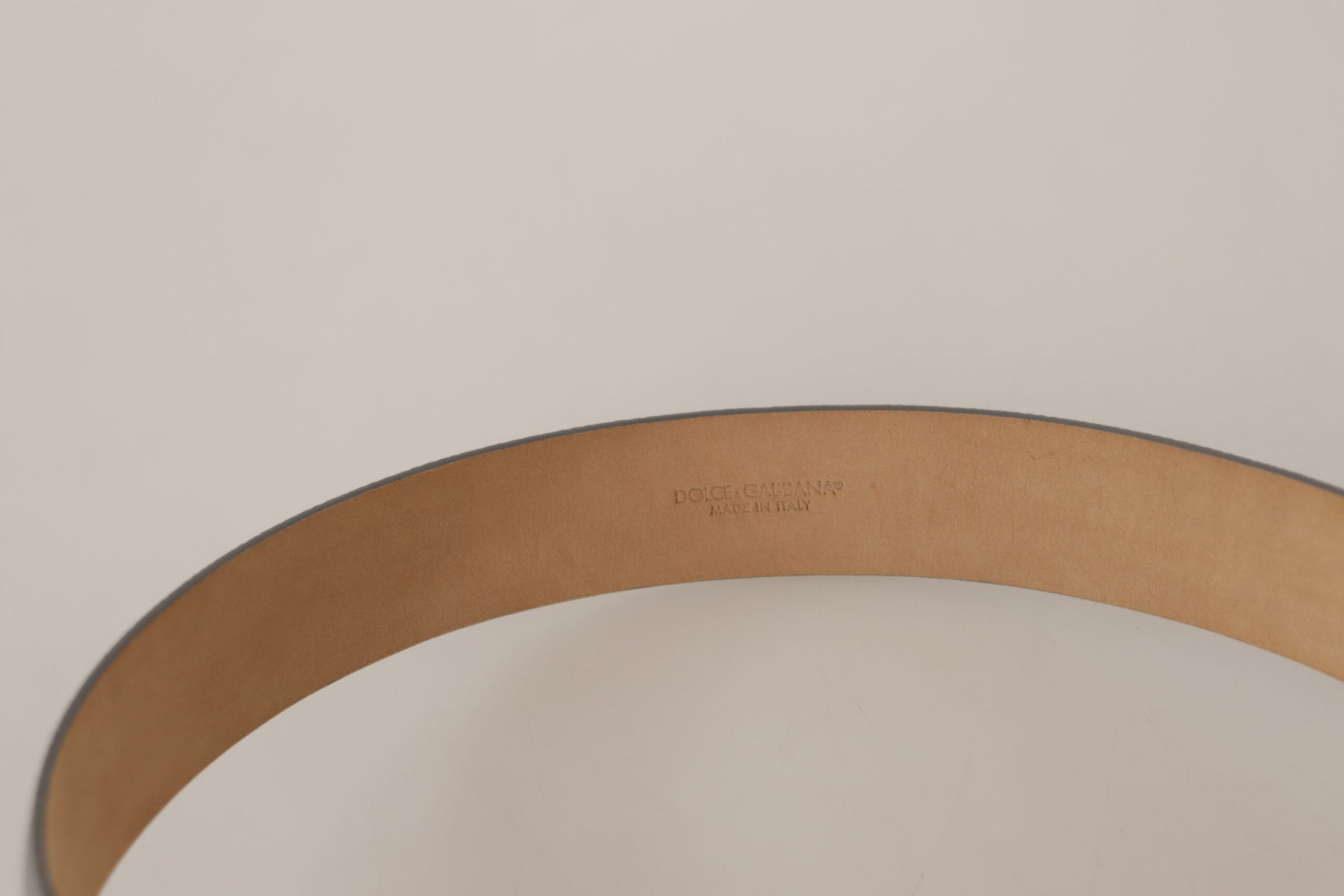 Dolce & Gabbana Metallic Silver Leather Metal Waist Buckle Belt | Regal Royce