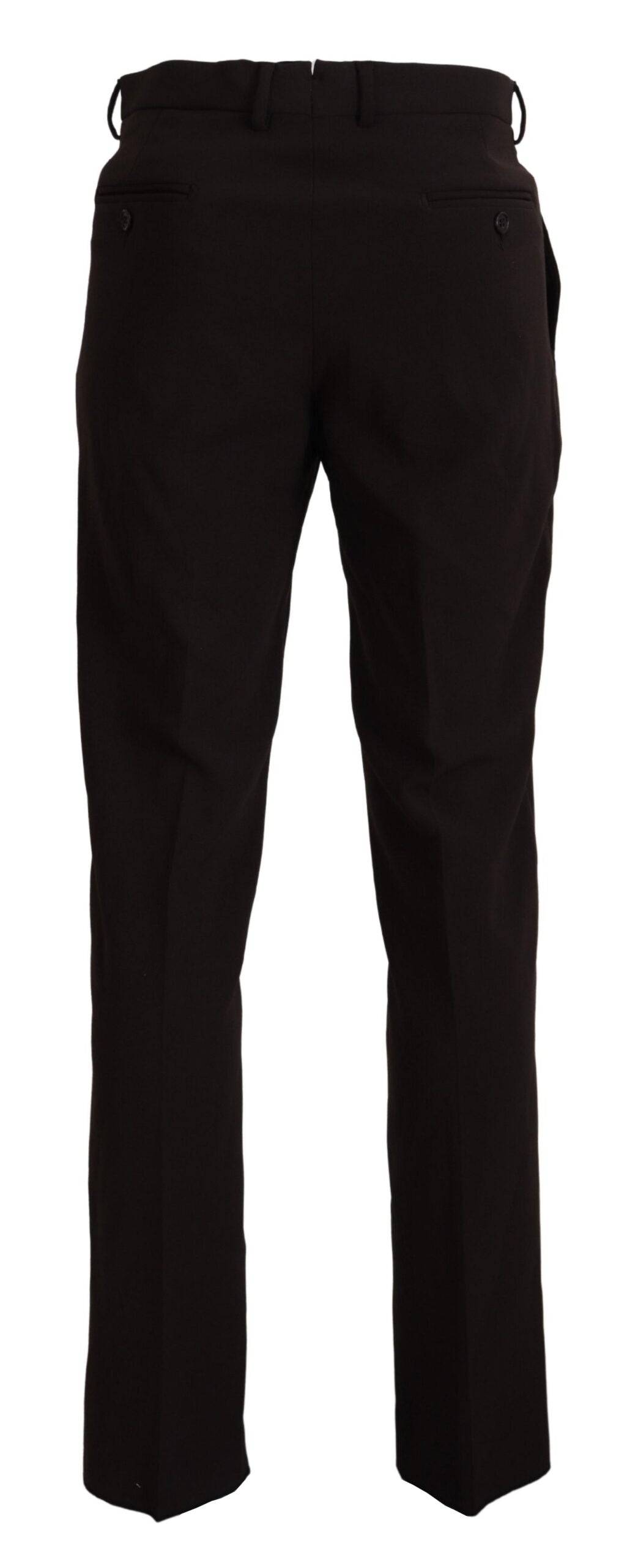 BENCIVENGA Brown Straight Fit Formal Men Pants | Regal Royce