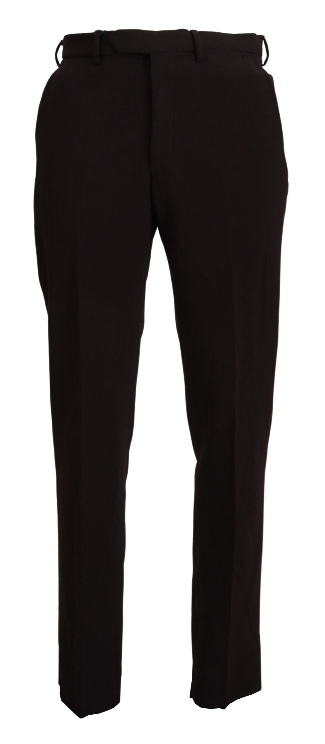 BENCIVENGA Brown Straight Fit Formal Men Pants | Regal Royce