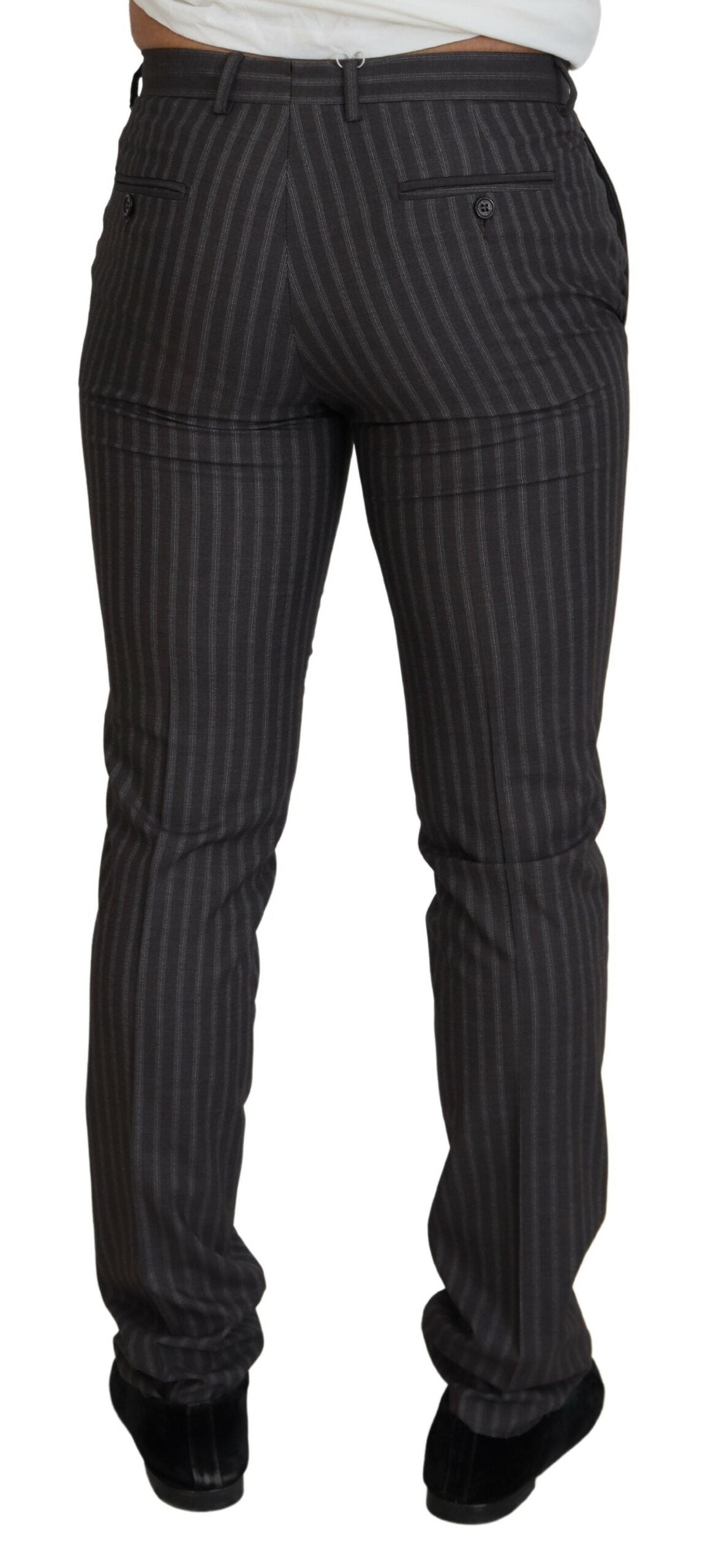 BENCIVENGA Brown Stripes Slim Fit Men Pants | Regal Royce