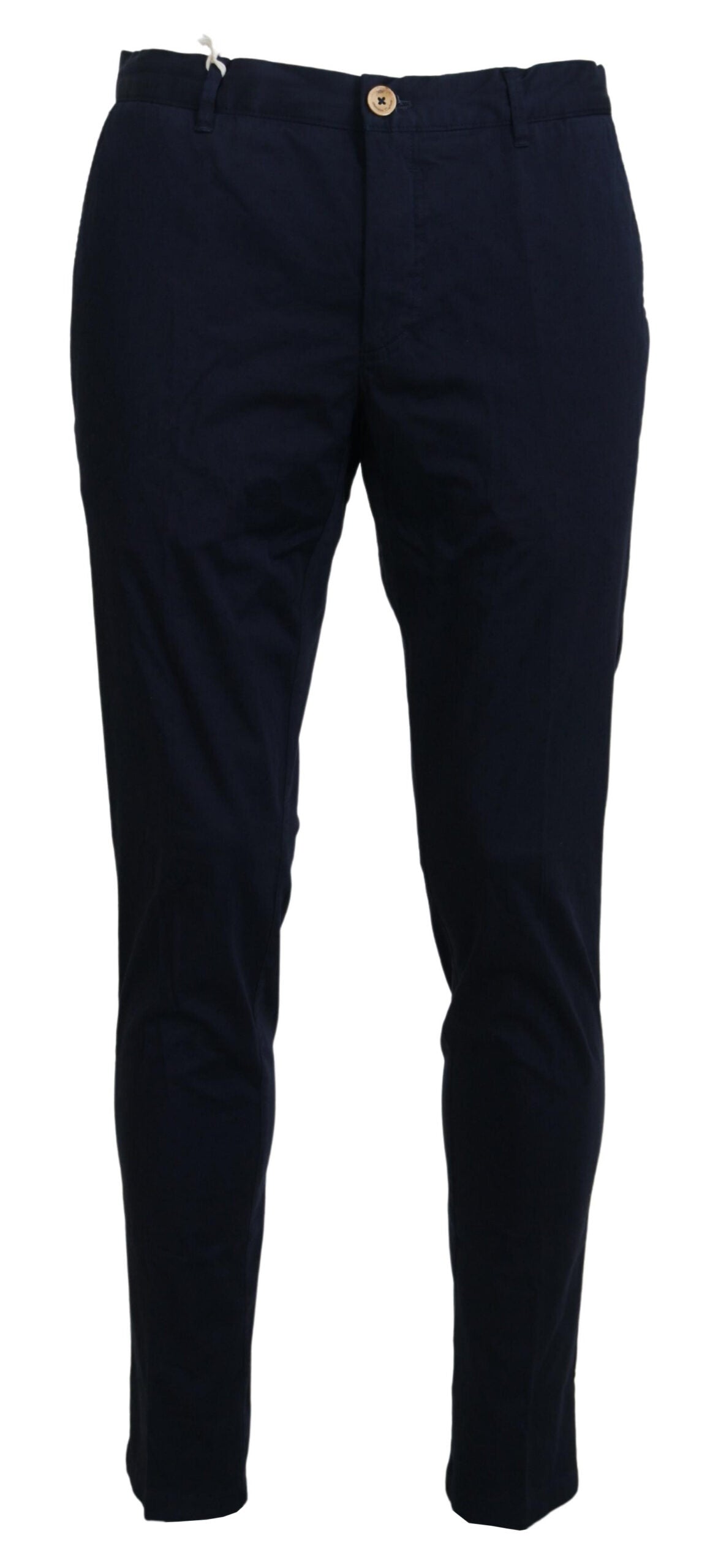 Domenico Tagliente Dark Blue Cotton Skinny Men Pants | Regal Royce