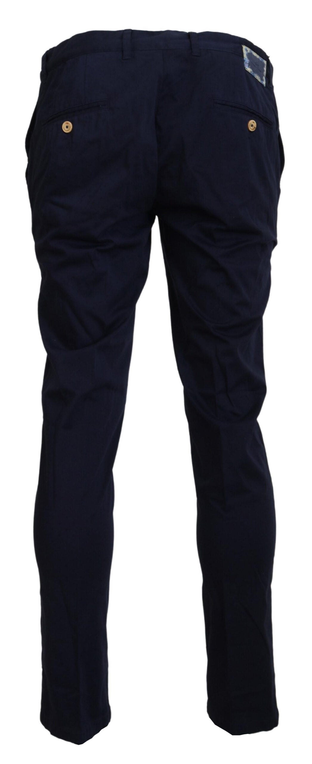 Domenico Tagliente Dark Blue Cotton Skinny Men Pants | Regal Royce