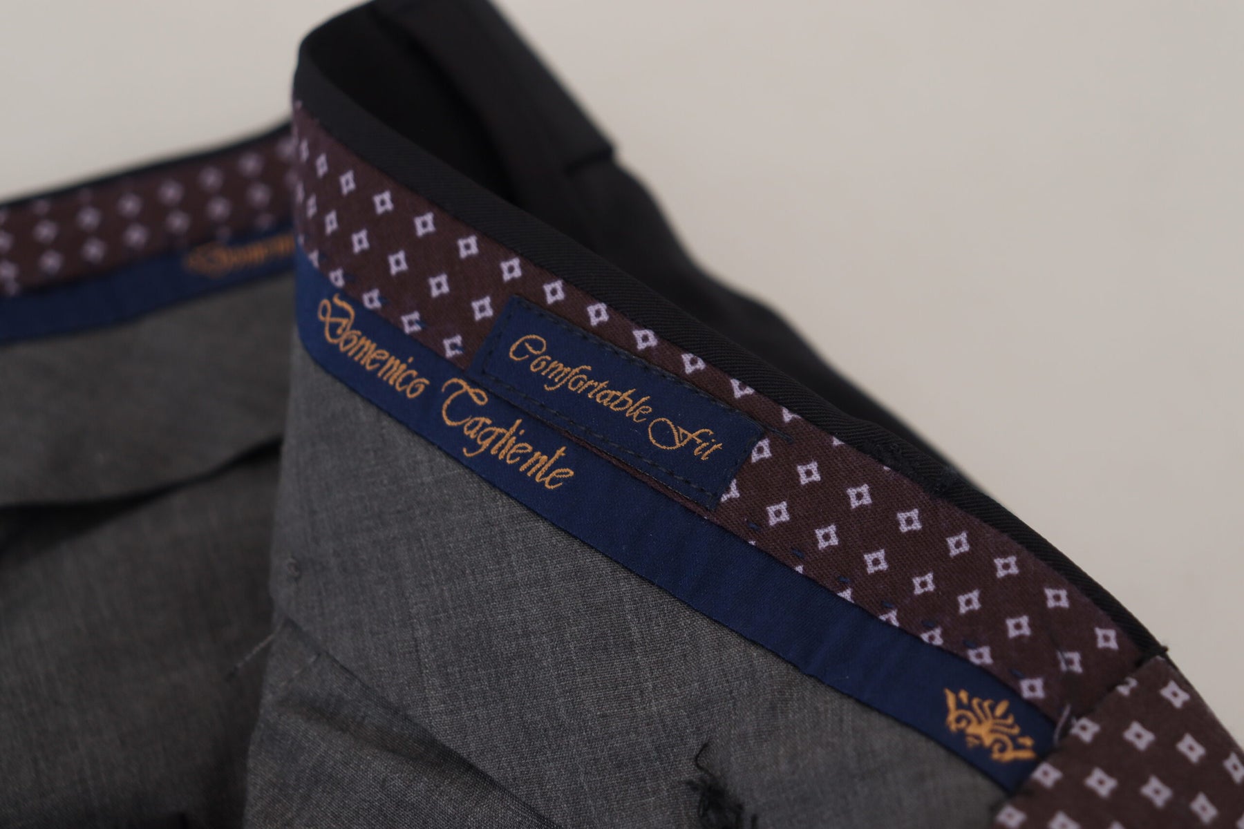 Domenico Tagliente Black Tapered Dress Formal Pants | Regal Royce