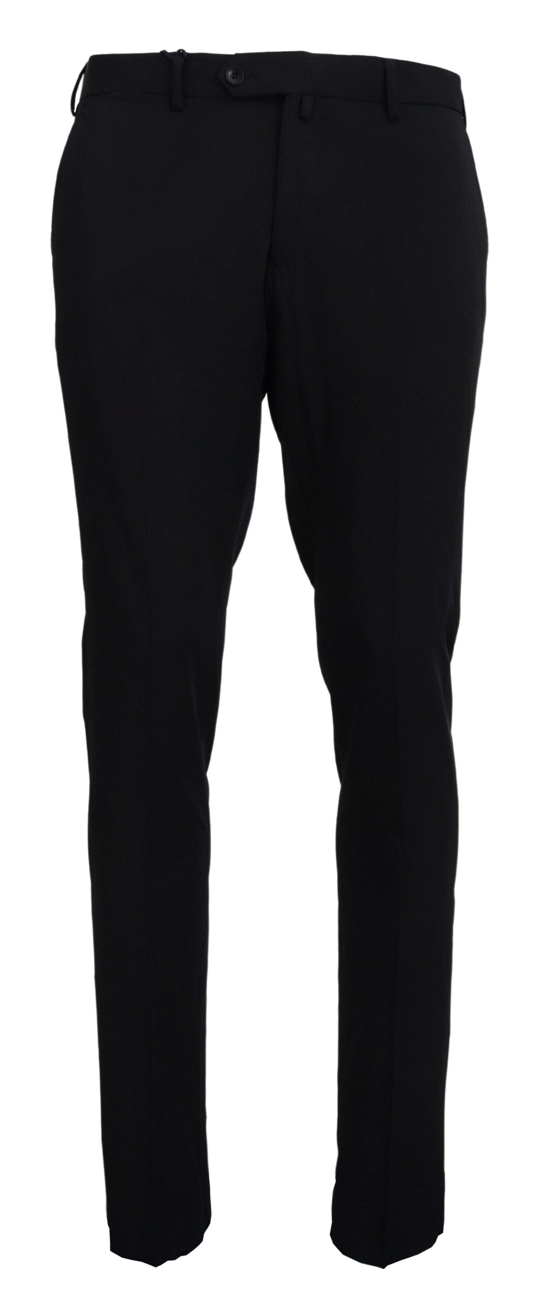 Domenico Tagliente Black Polyester Tapered Dress Pants | Regal Royce