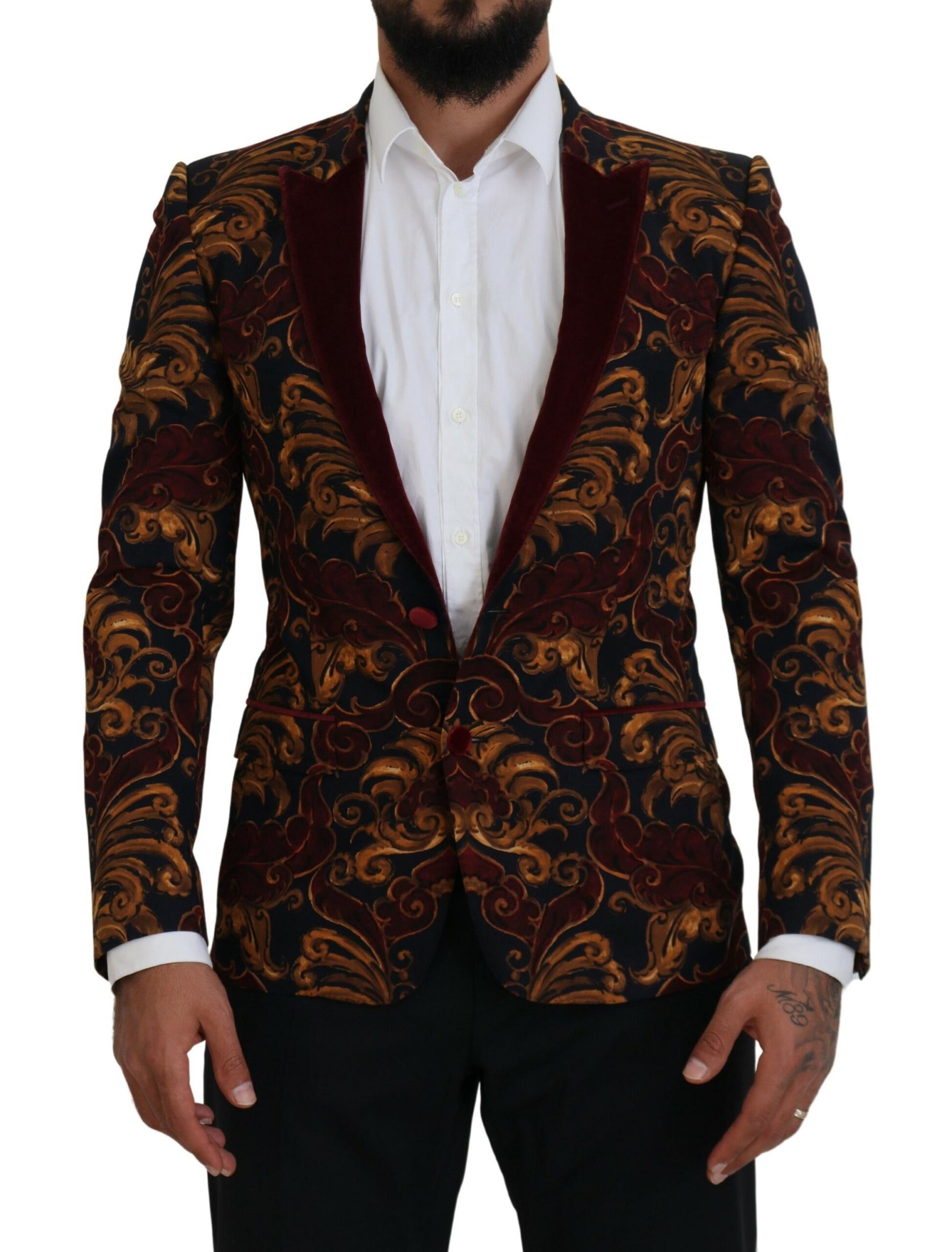 Dolce & Gabbana Multicolor Floral Single Breasted Martini Blazer | Regal Royce