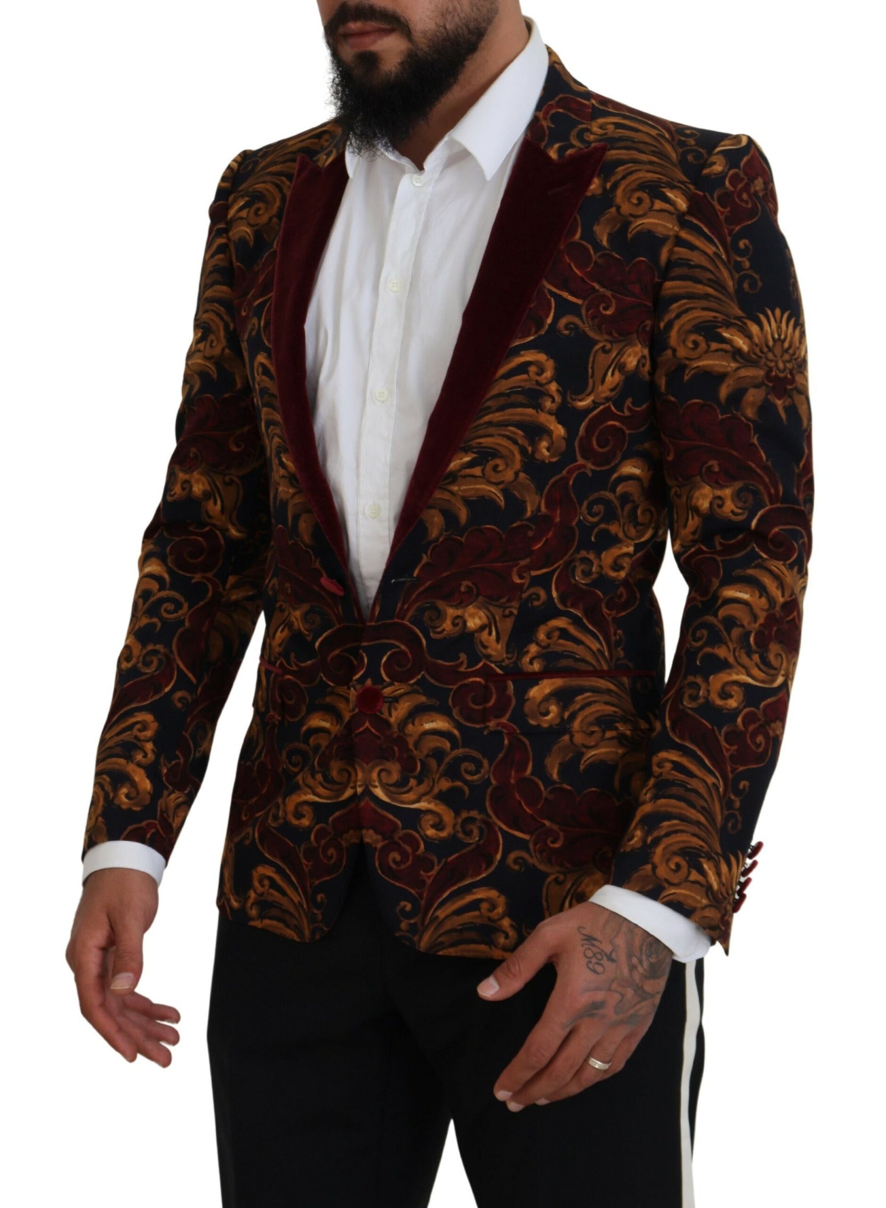 Dolce & Gabbana Multicolor Floral Single Breasted Martini Blazer | Regal Royce