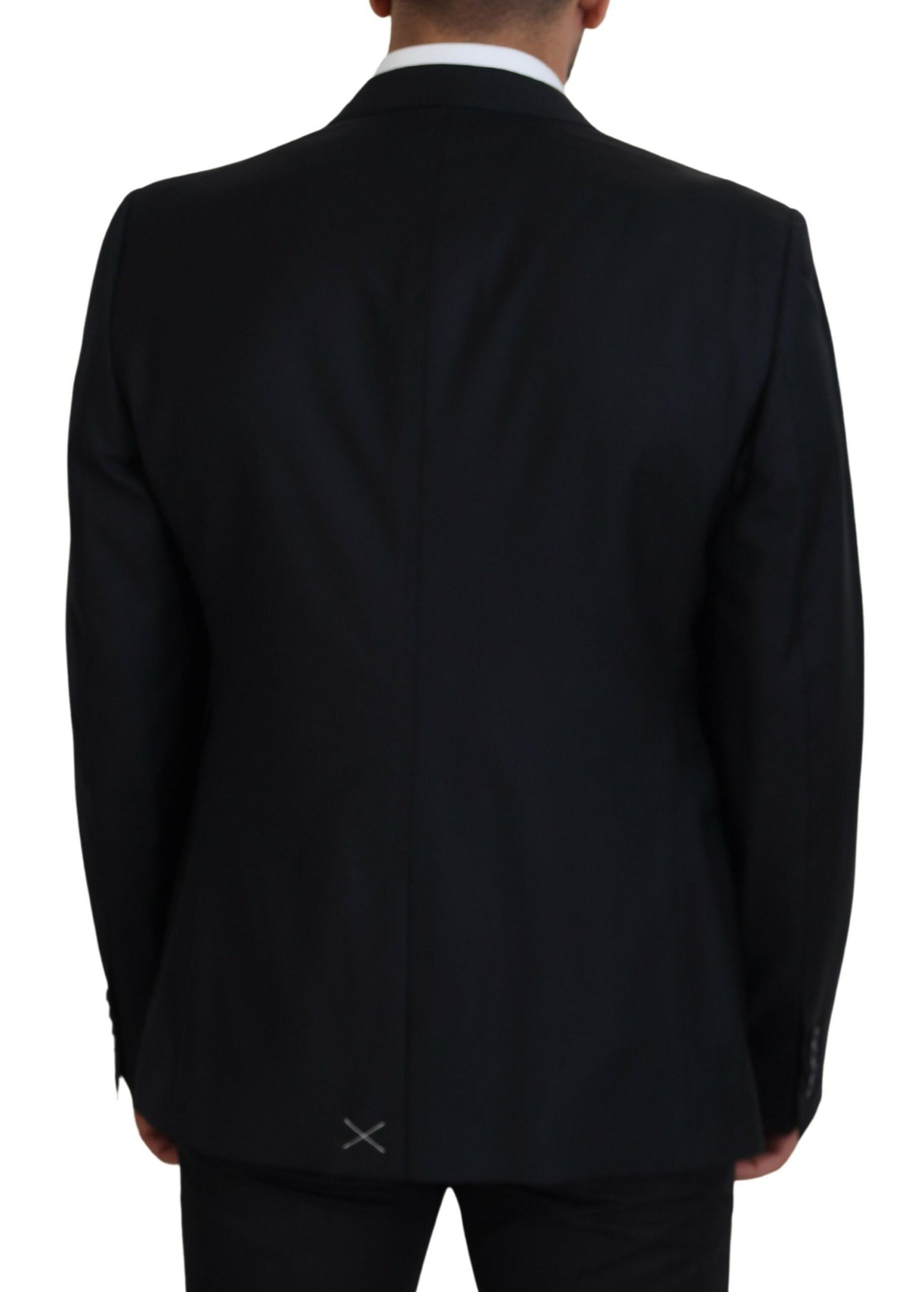 Dolce & Gabbana Dark Blue Wool Formal Sicilia Blazer | Regal Royce