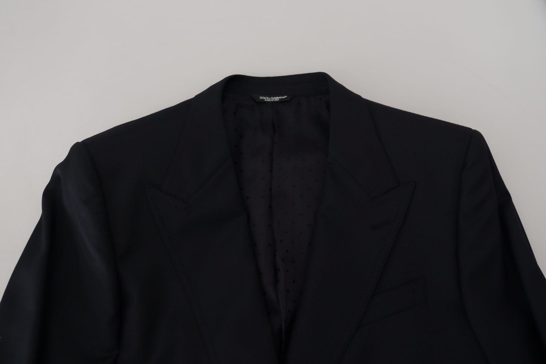 Dolce & Gabbana Dark Blue Wool Formal Sicilia Blazer | Regal Royce