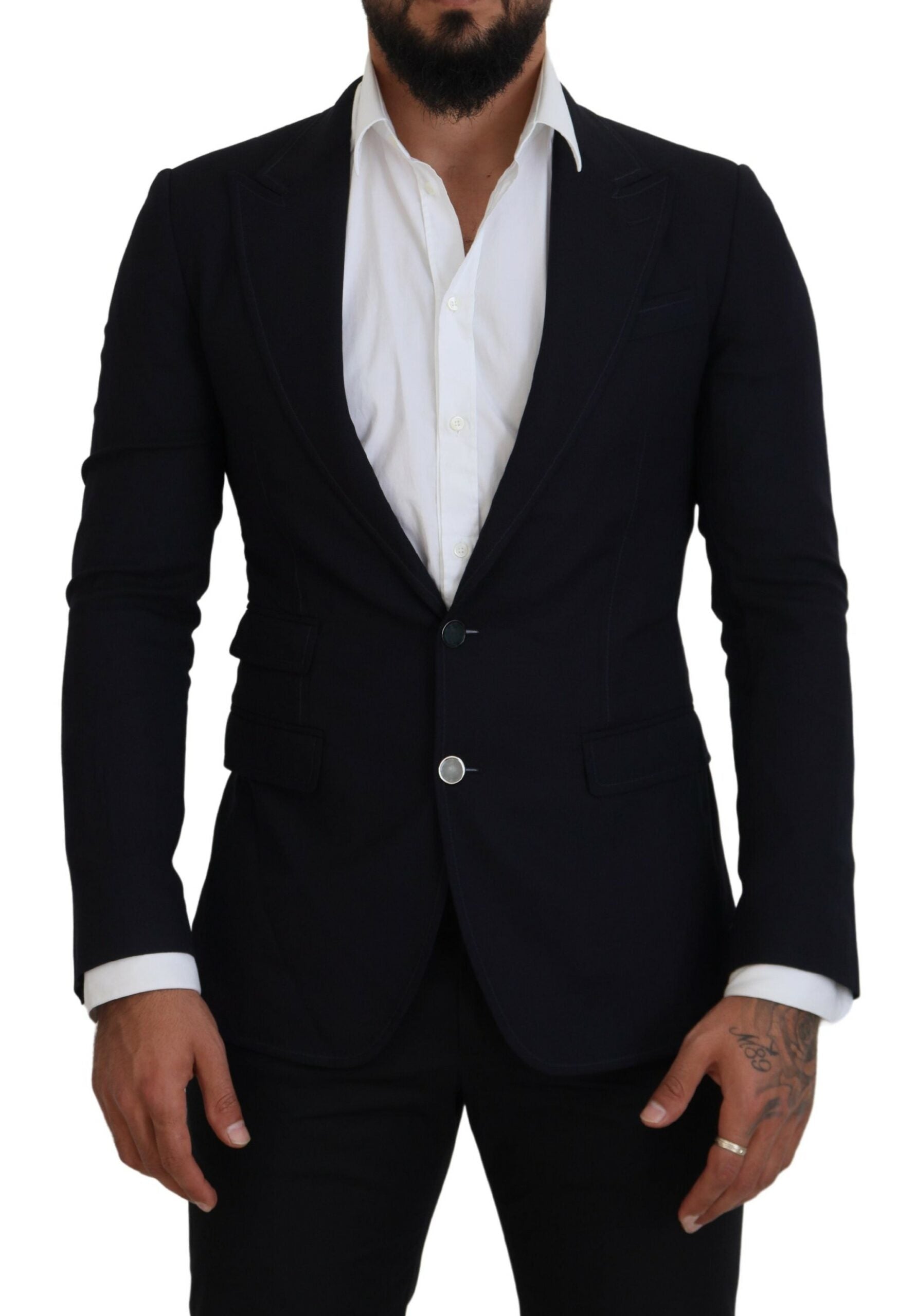 Dolce & Gabbana Blue Wool Formal Taormina Blazer | Regal Royce