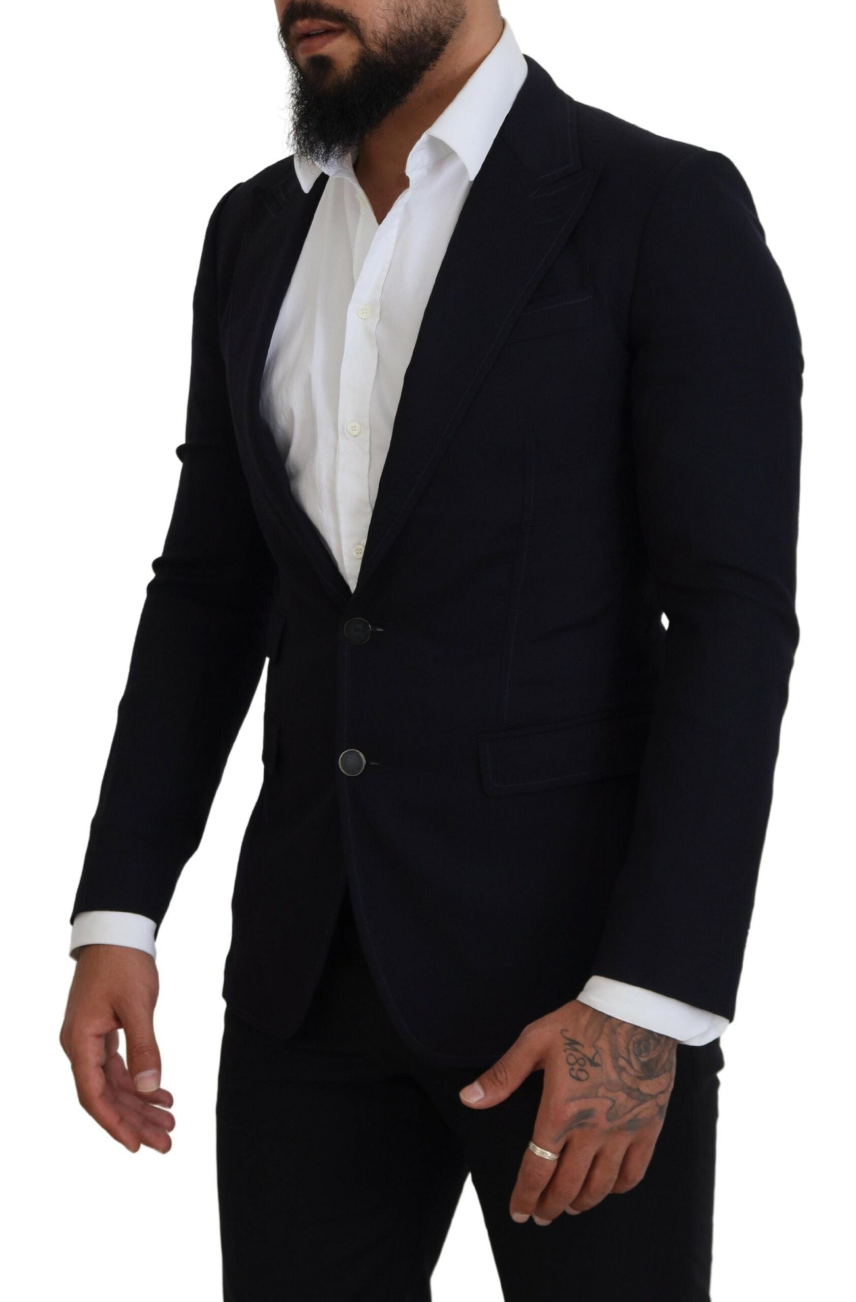 Dolce & Gabbana Blue Wool Formal Taormina Blazer | Regal Royce
