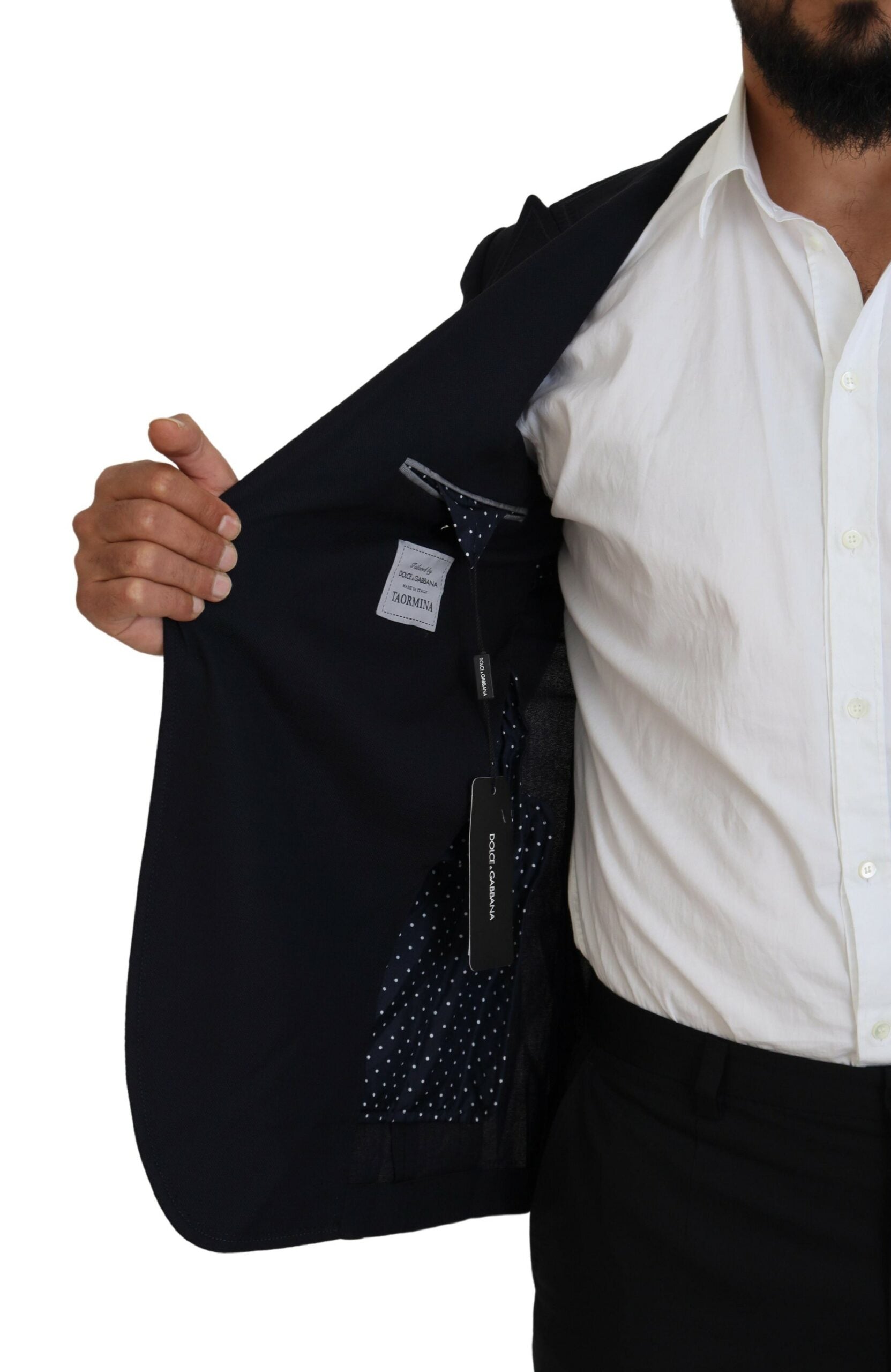 Dolce & Gabbana Blue Wool Formal Taormina Blazer | Regal Royce