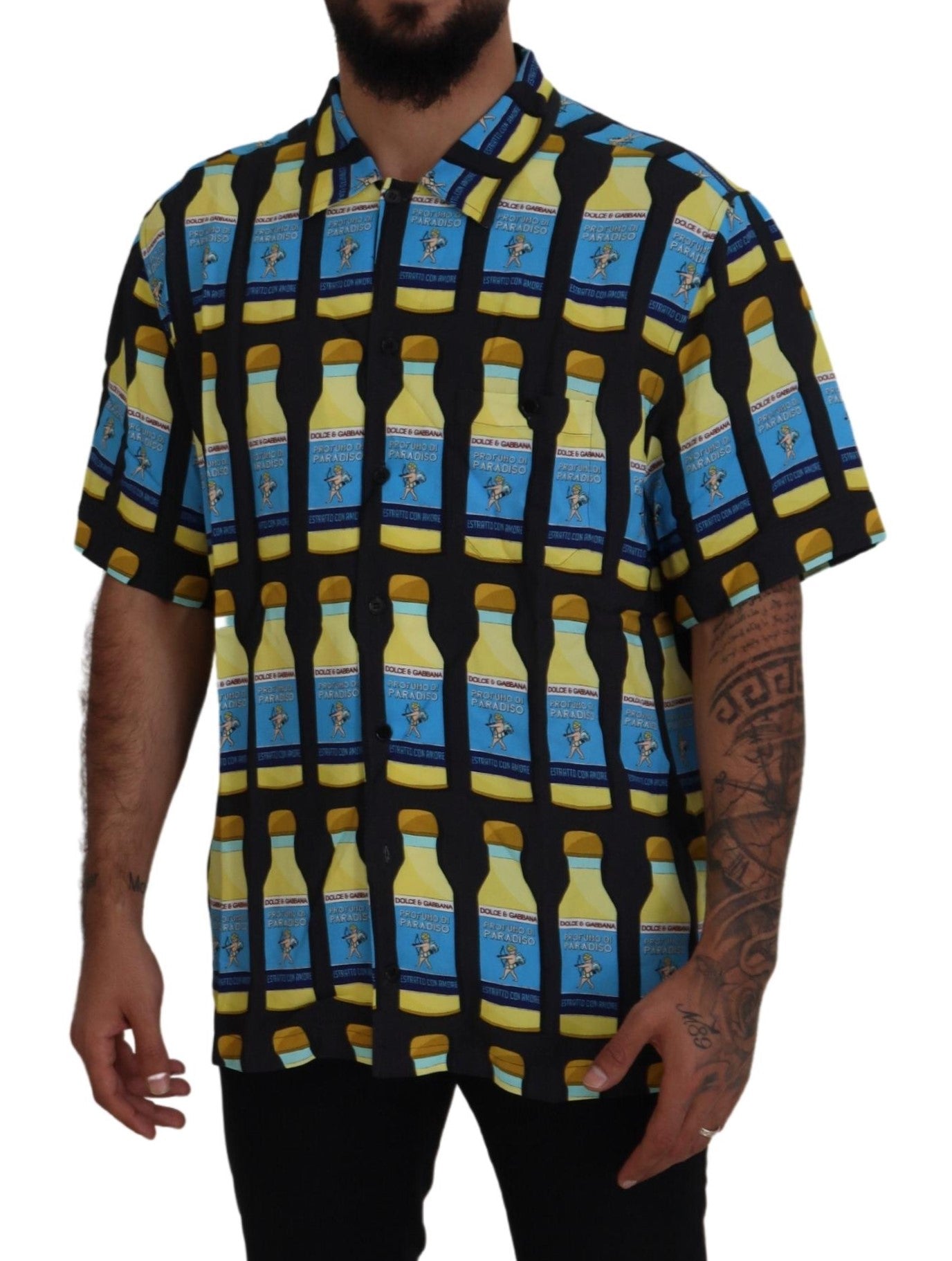 Dolce & Gabbana Multicolor Printed Viscose Casual Shirt | Regal Royce