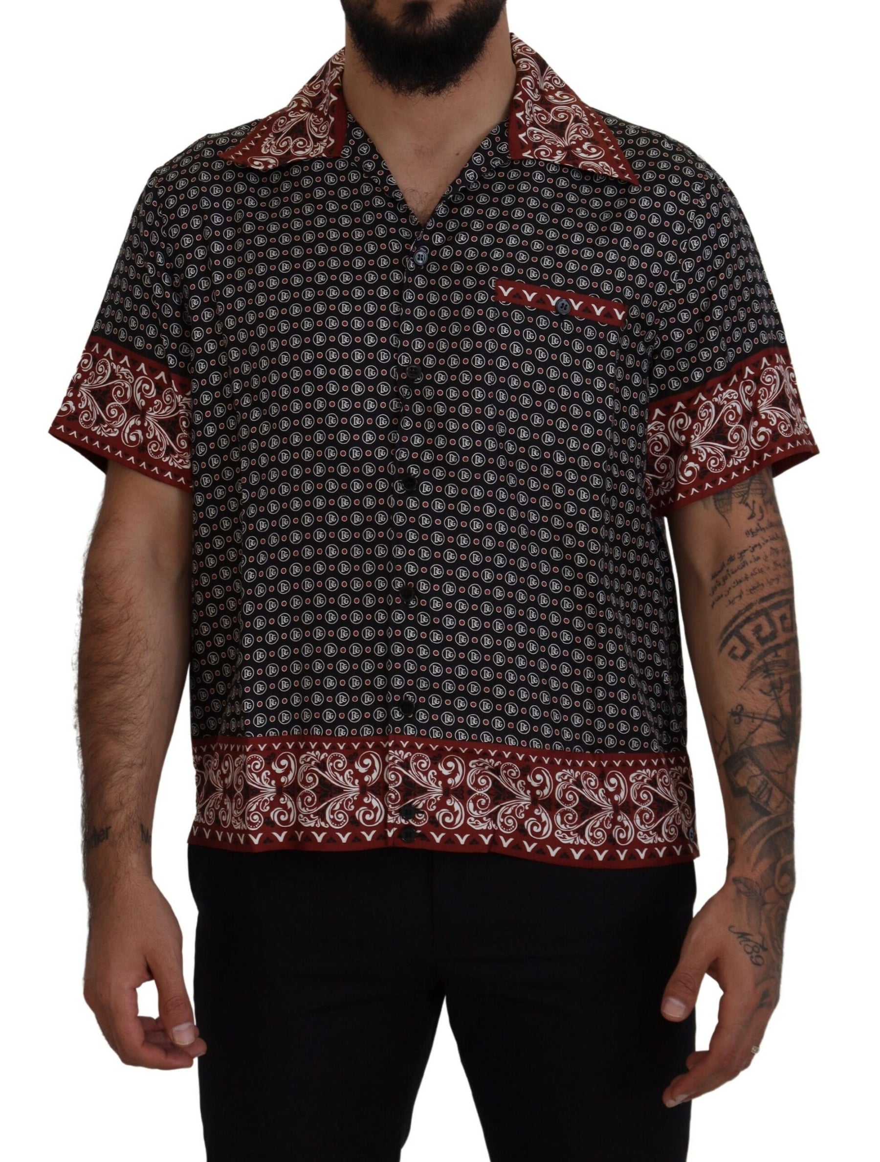 Dolce & Gabbana Multicolor Patterned Silk Casual Shirt | Regal Royce
