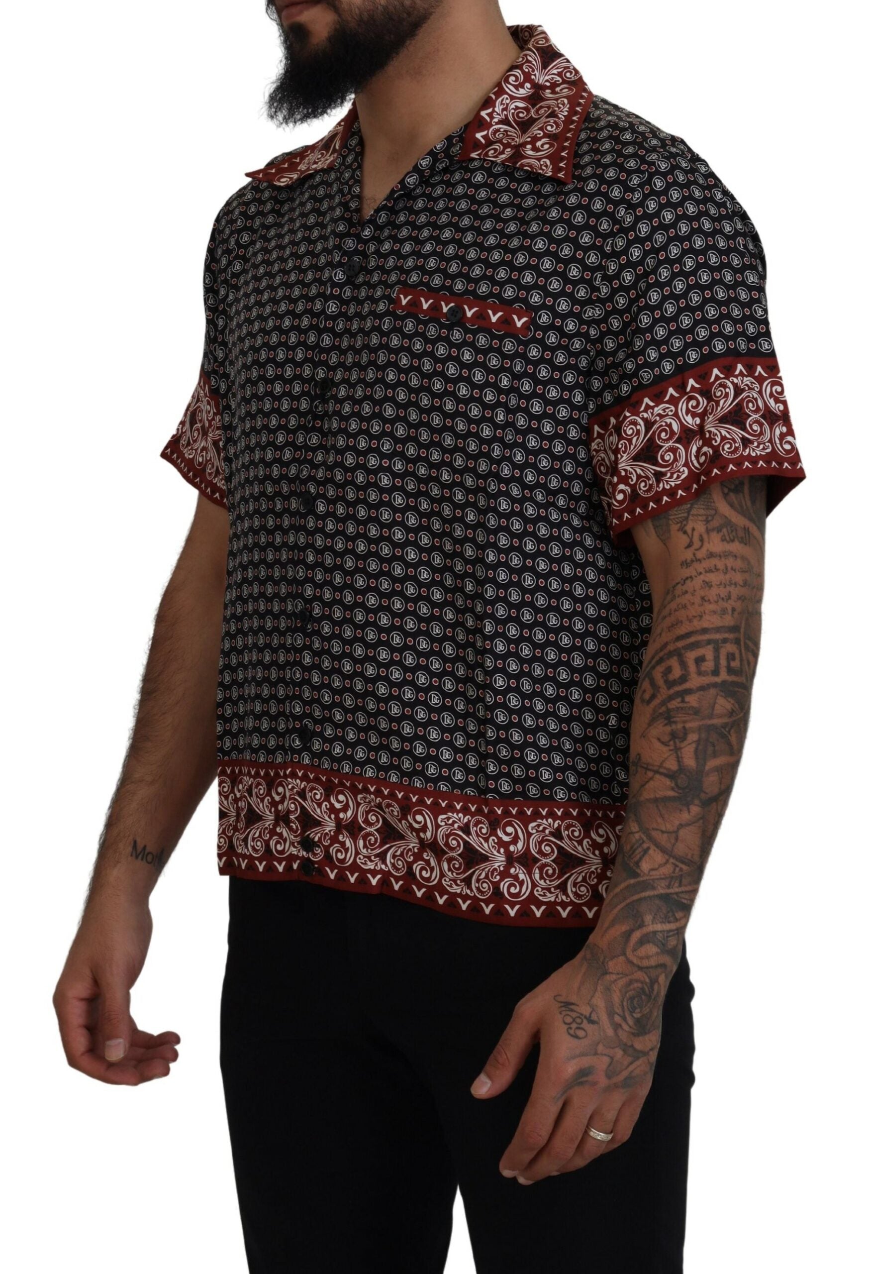 Dolce & Gabbana Multicolor Patterned Silk Casual Shirt | Regal Royce