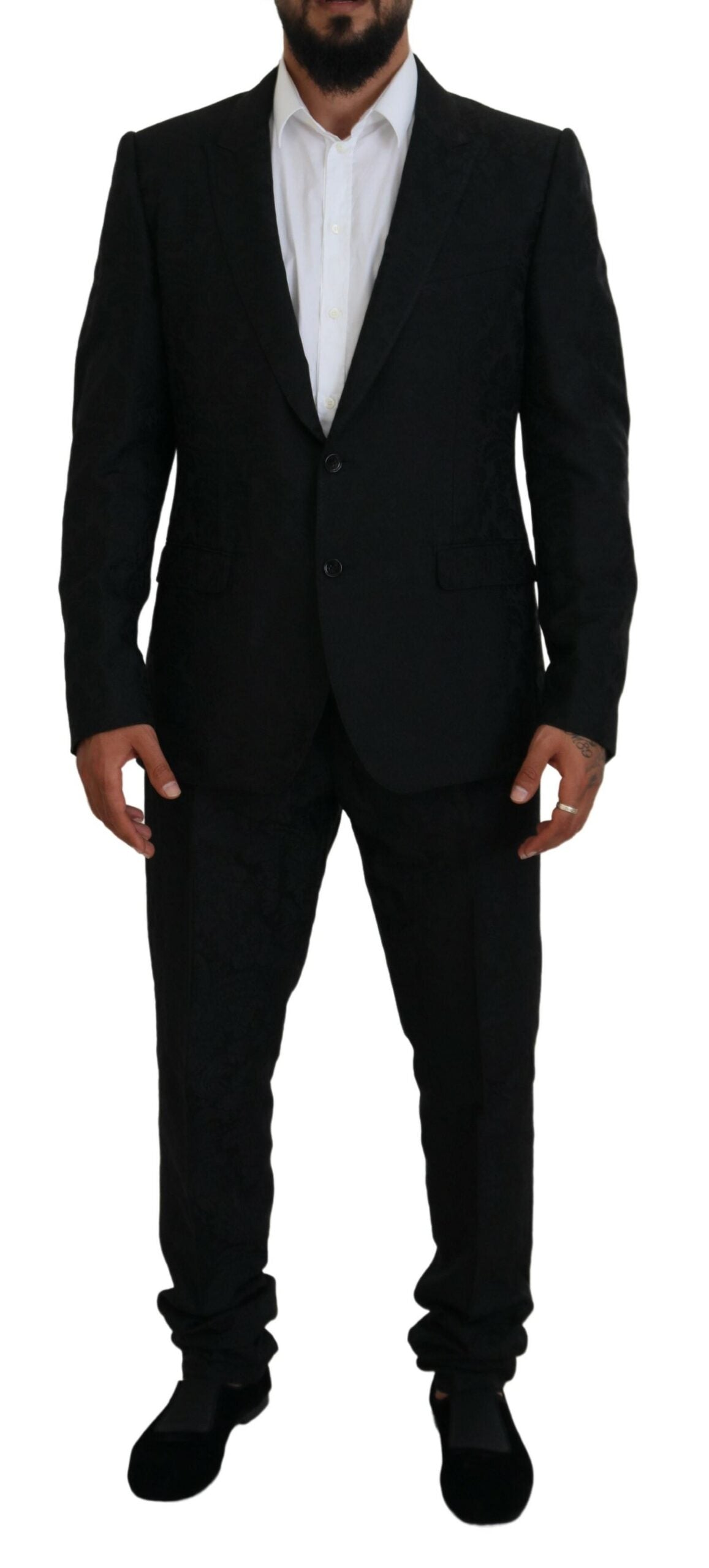 Dolce & Gabbana Black Single Breasted 2 Piece MARTINI Suit | Regal Royce