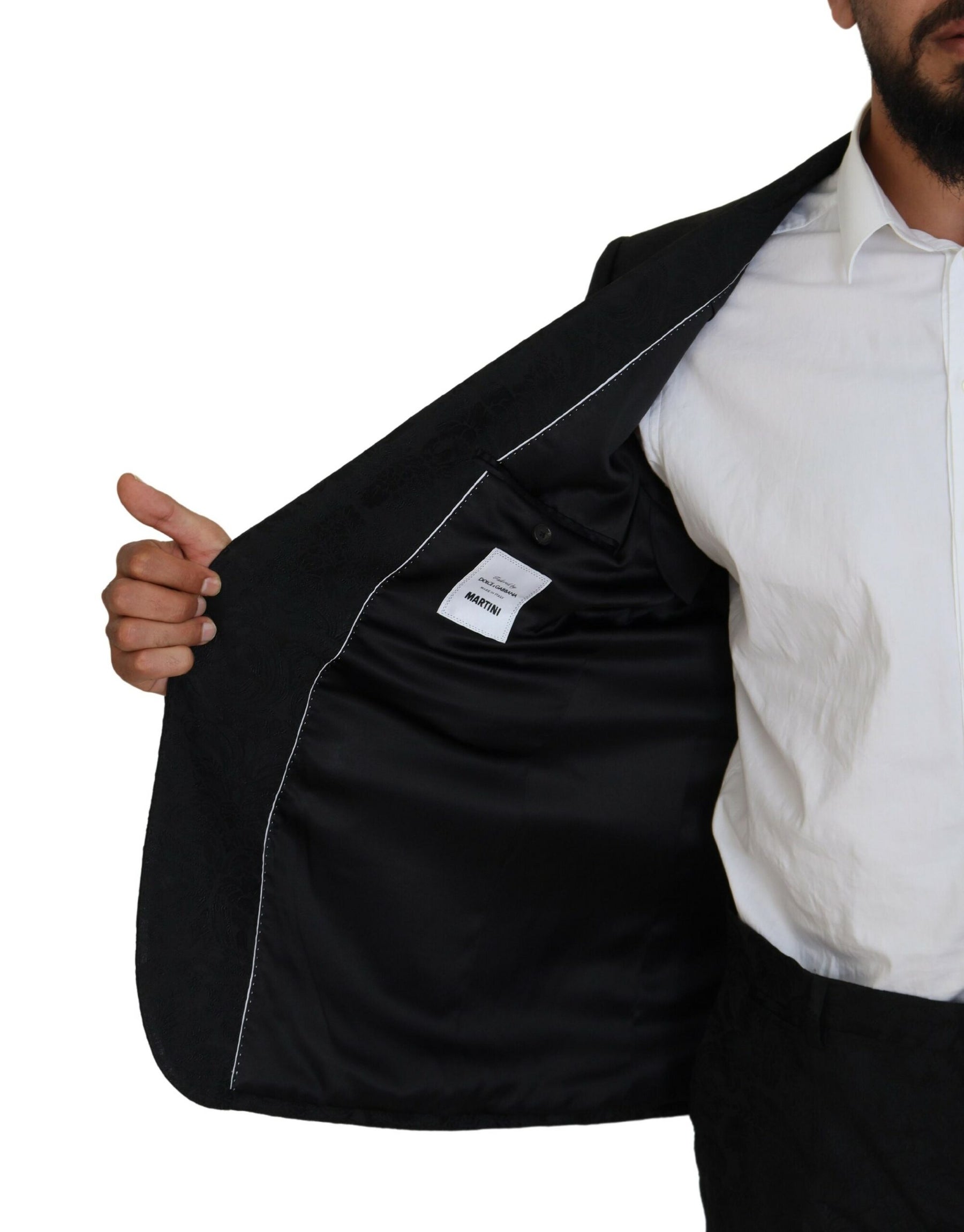 Dolce & Gabbana Black Single Breasted 2 Piece MARTINI Suit | Regal Royce