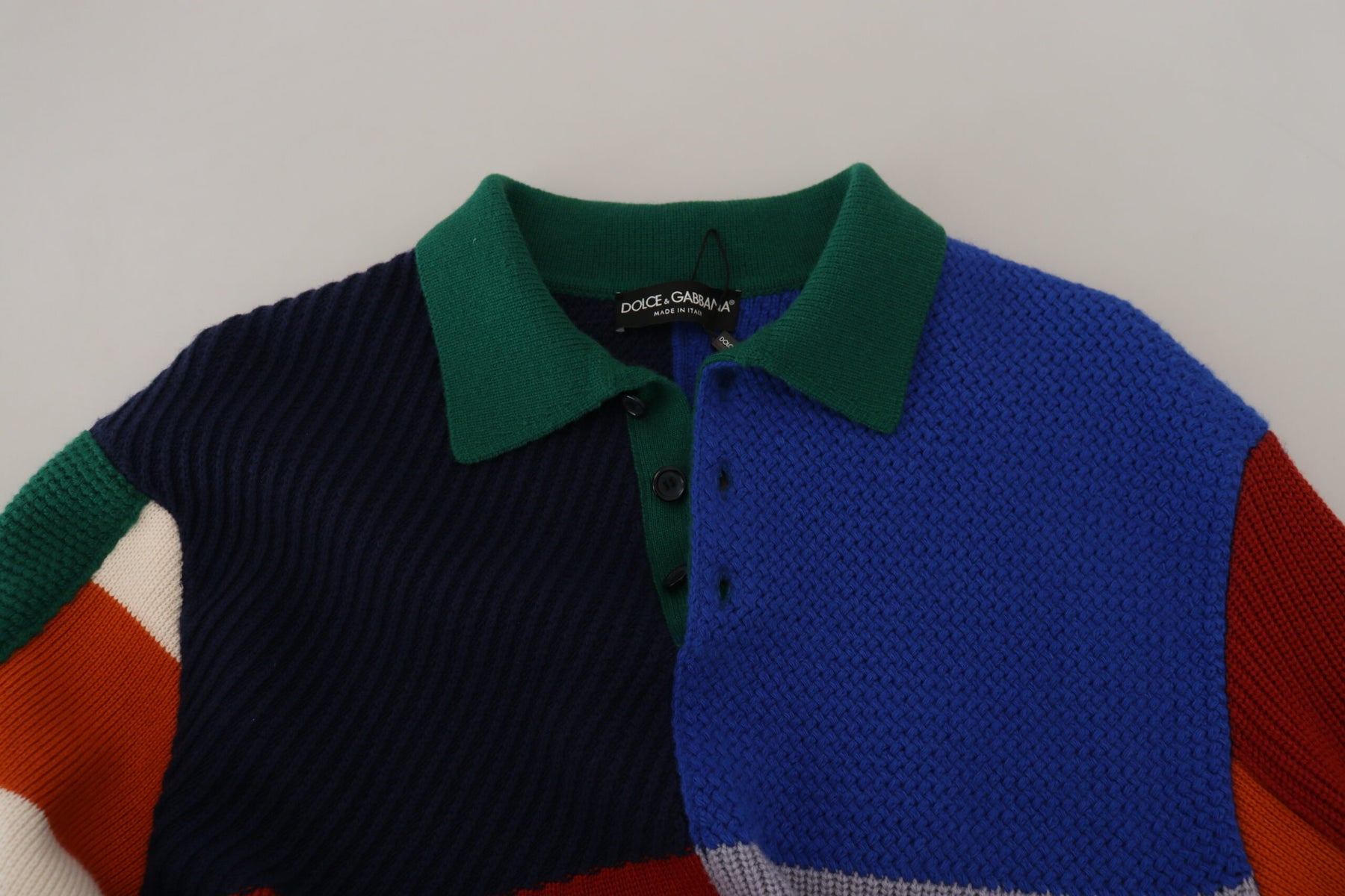 Dolce & Gabbana Multicolor Stripes Wool Pullover Sweater | Regal Royce