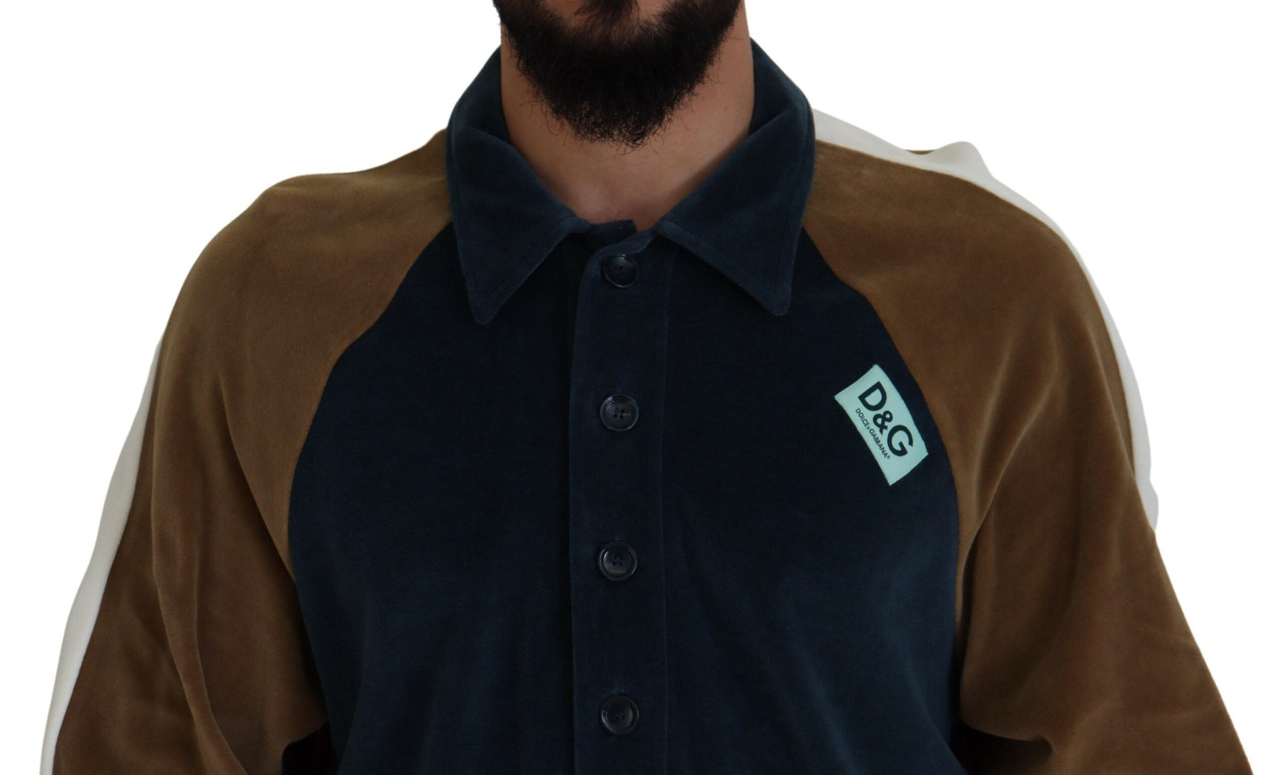 Dolce & Gabbana Multicolor Cotton Collared Pullover Sweater | Regal Royce