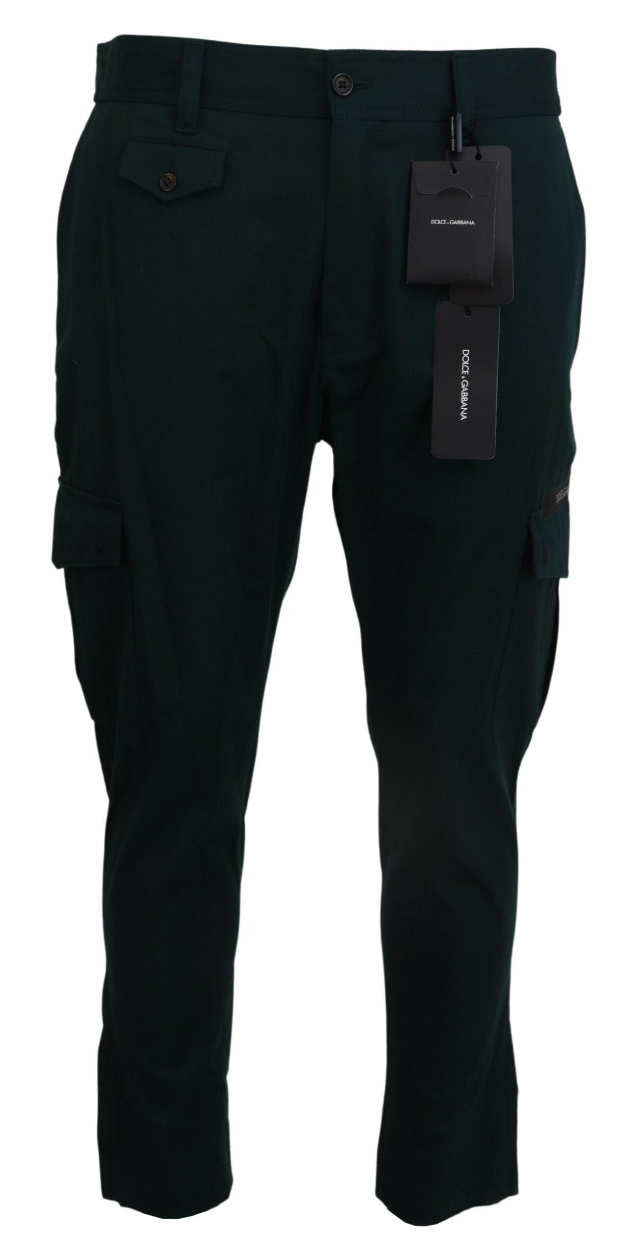 Dolce & Gabbana Green Cargo Cotton Stretch Jeans Pant | Regal Royce