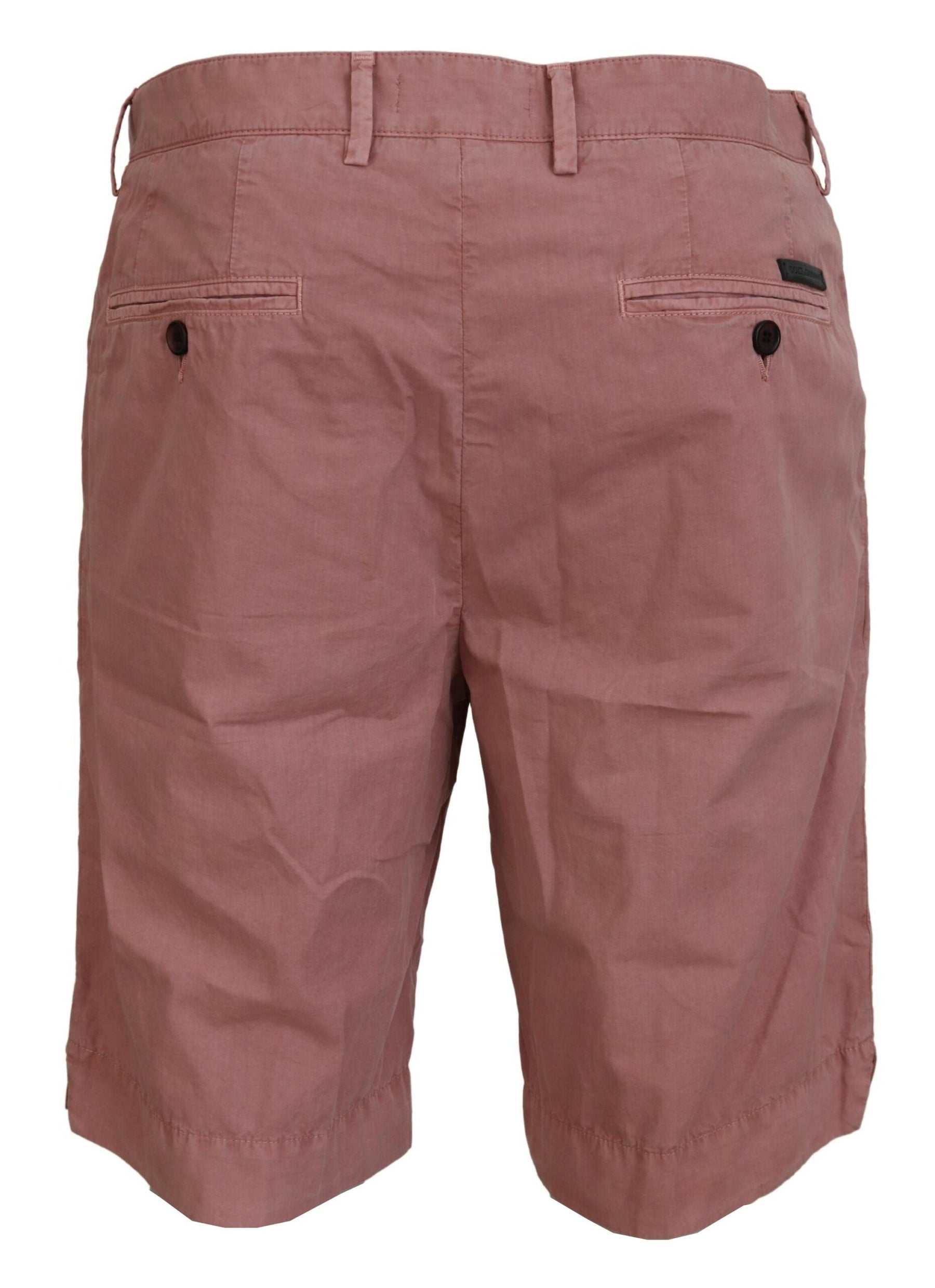 Dolce & Gabbana Pink Chinos Cotton Casual Mens Shorts | Regal Royce