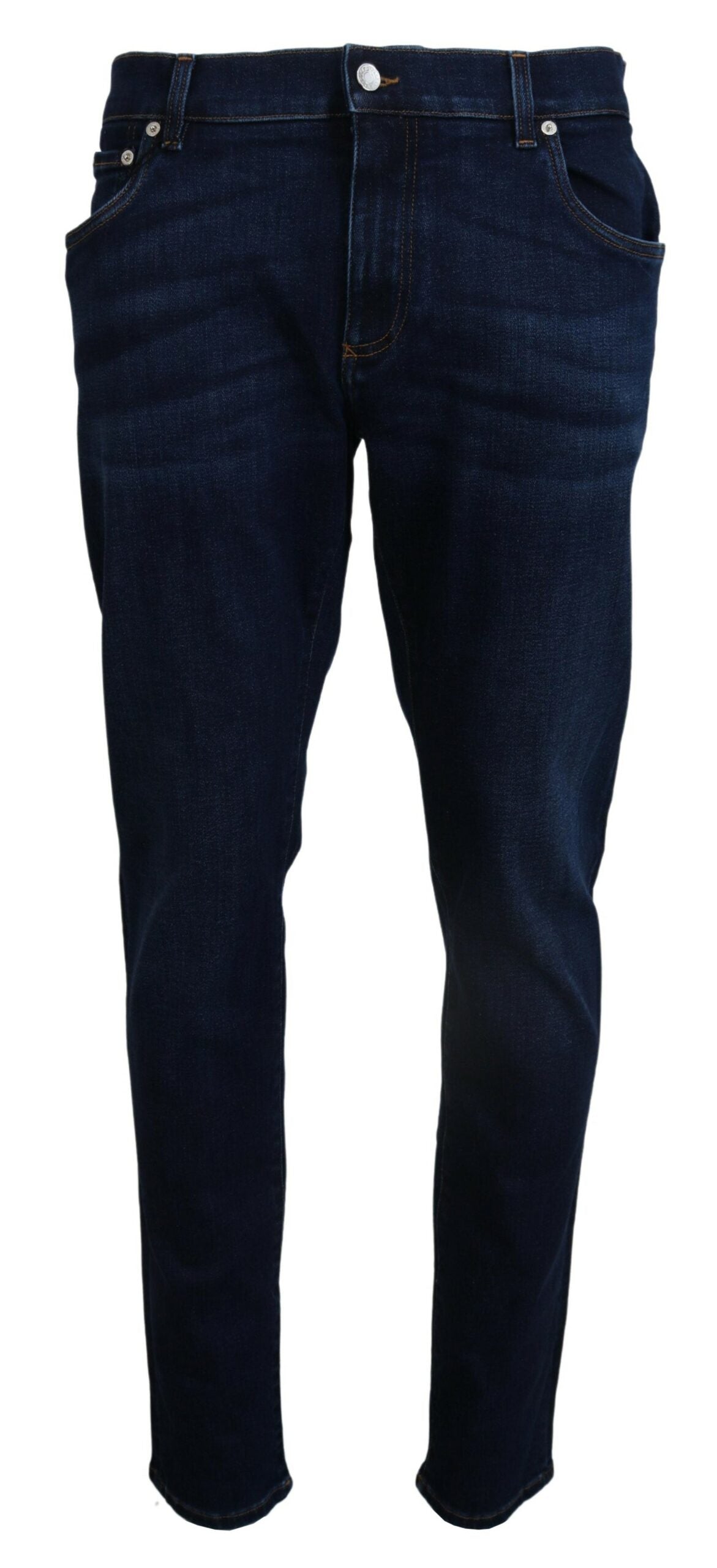 Dolce & Gabbana Dark Blue Cotton Denim SKINNY Jeans | Regal Royce