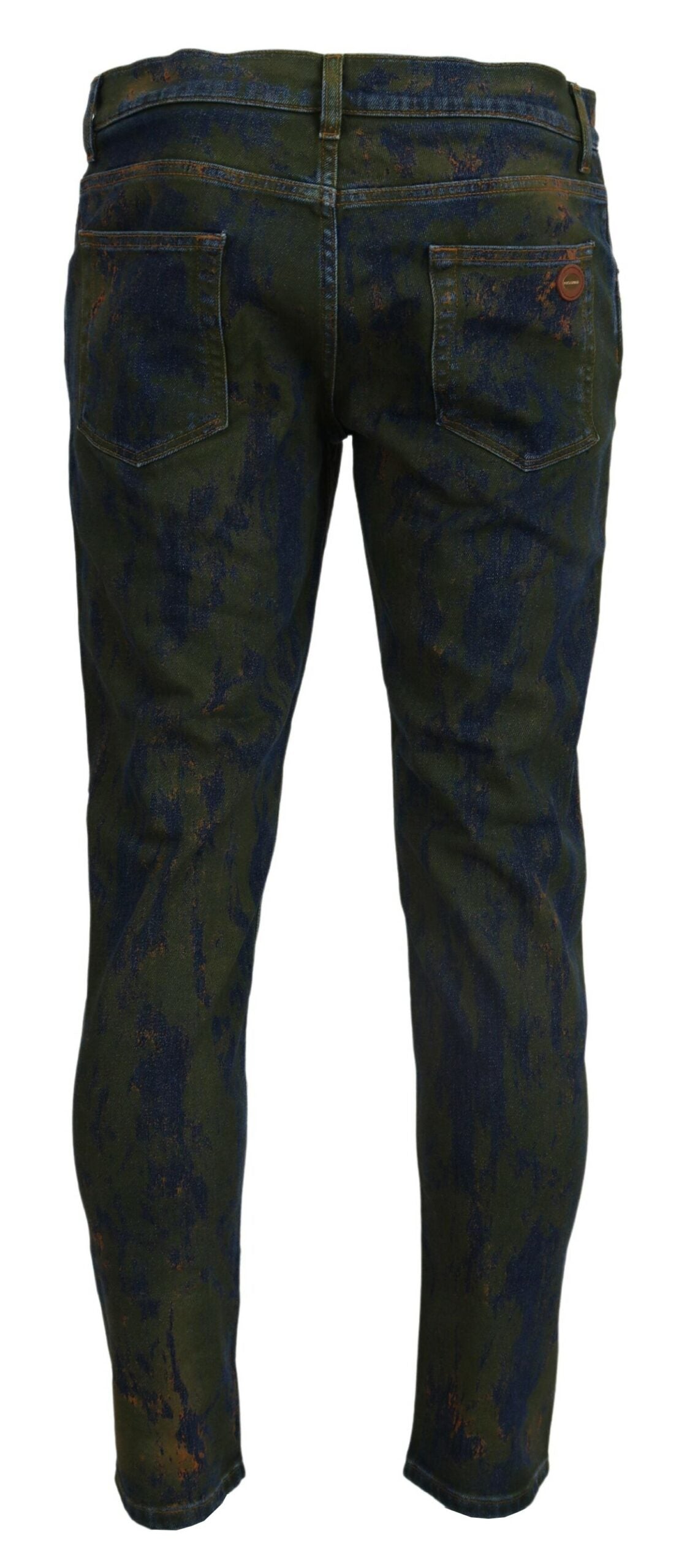 Dolce & Gabbana Blue Green Skinny Cotton Denim Jeans | Regal Royce