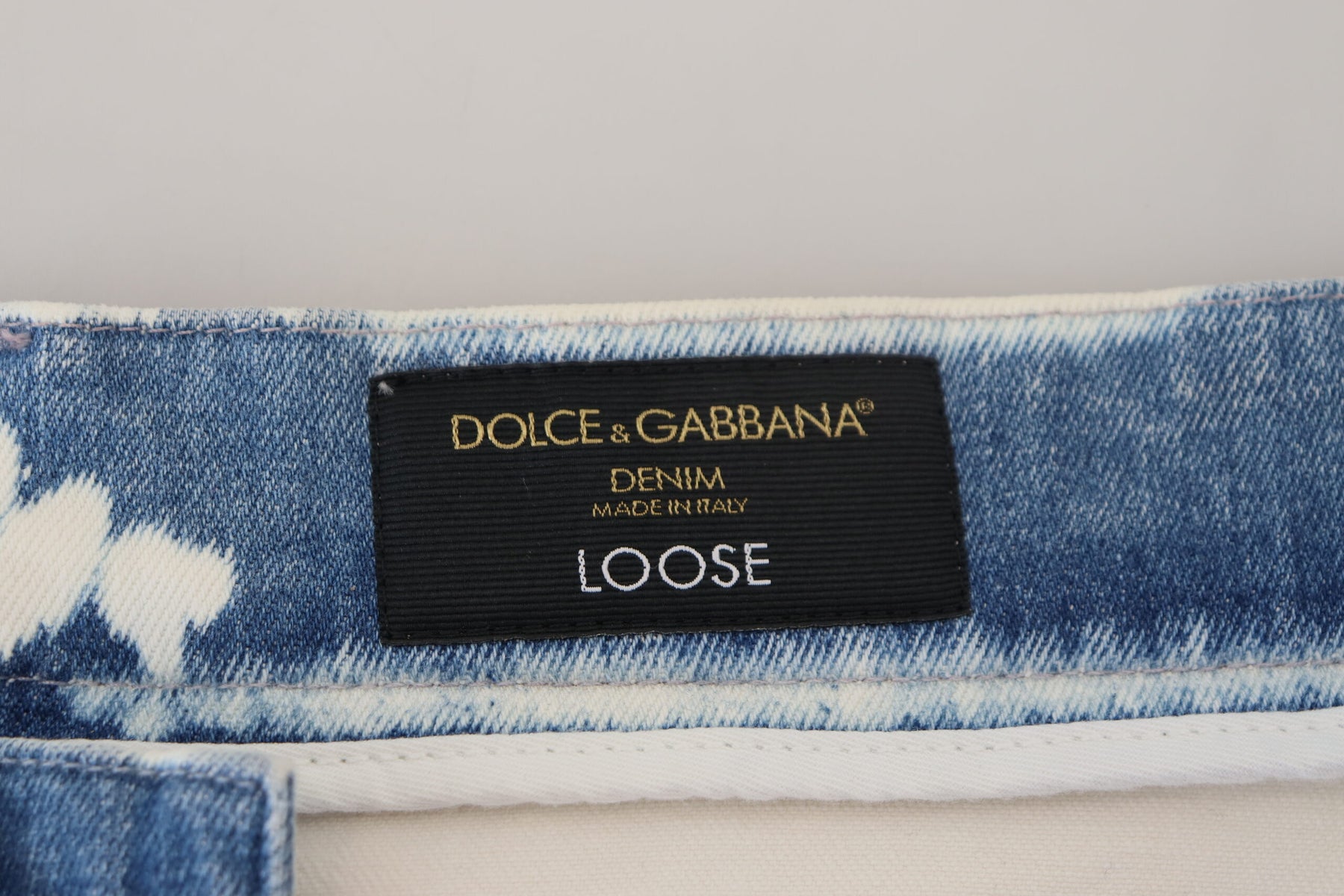 Dolce & Gabbana Blue Ceasar Denim Cotton Loose Fit Jeans | Regal Royce