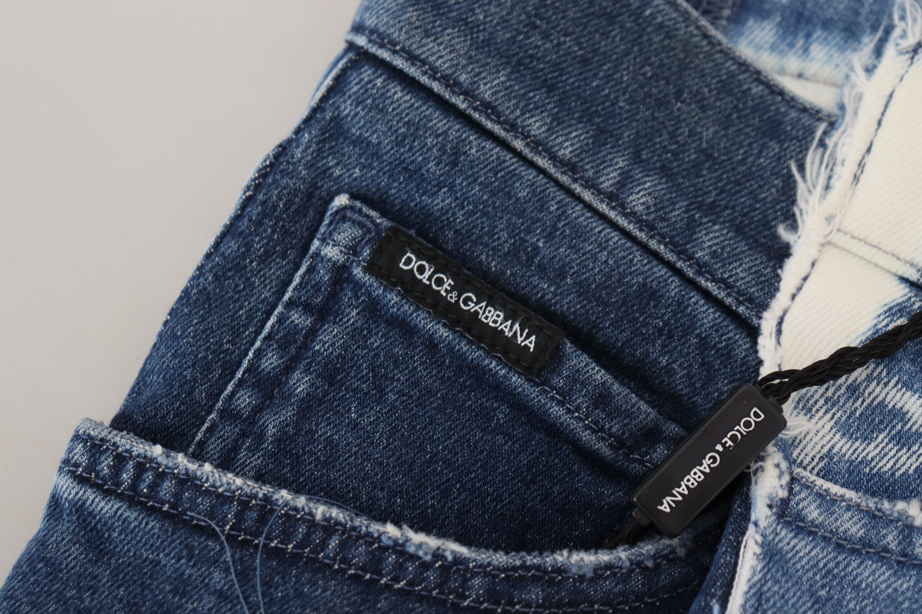 Dolce & Gabbana Blue Ceasar Denim Cotton Loose Fit Jeans | Regal Royce