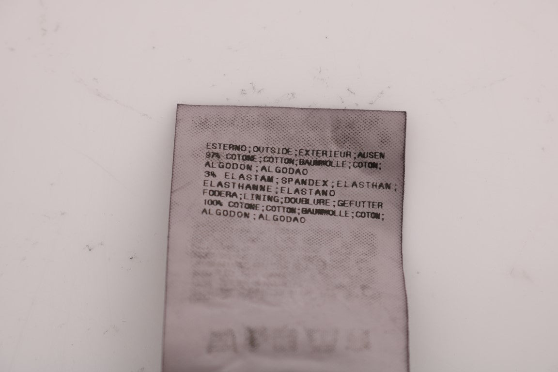 GF Ferre Black Cotton Stretch Chinos Pants | Regal Royce